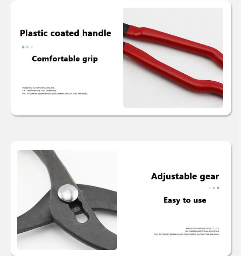 SOVYOULIVE Pro-Grade 12 Oil Filter Wrench Plier - Multi-Grip Jaw (Heavy Duty Forged Steel Tool for Stubborn Automotive & Machinery Filters）