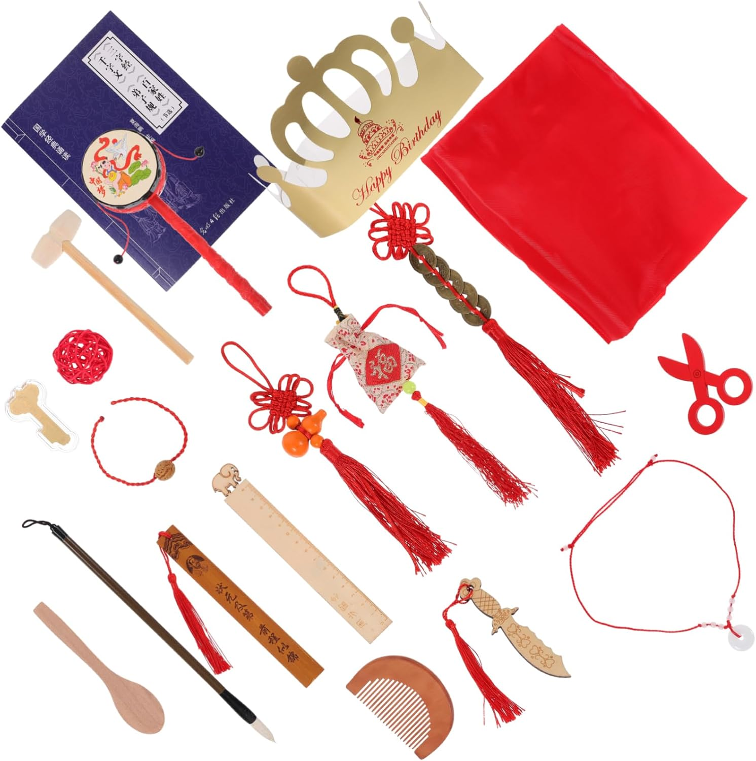 1 Set Chic Chinese Style Birthday Set Grabbing Playthings for Meaningful Celebrations for Home Decor image number 2
