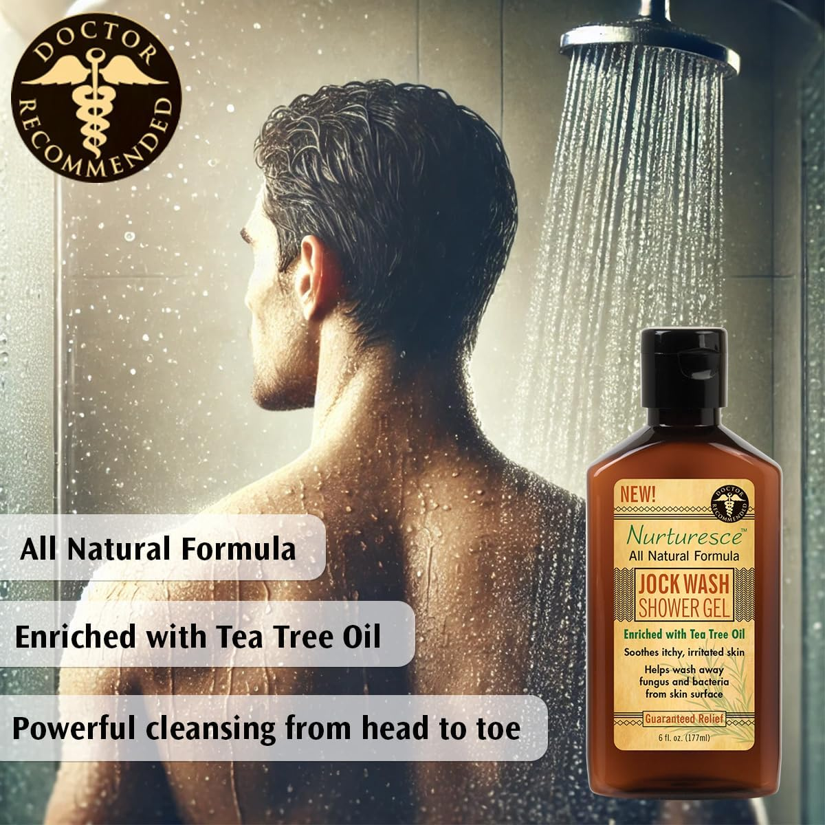 Pedifix Nurturesce Jock Wash Shower Gel, 6 Fluid Ounce image number 2