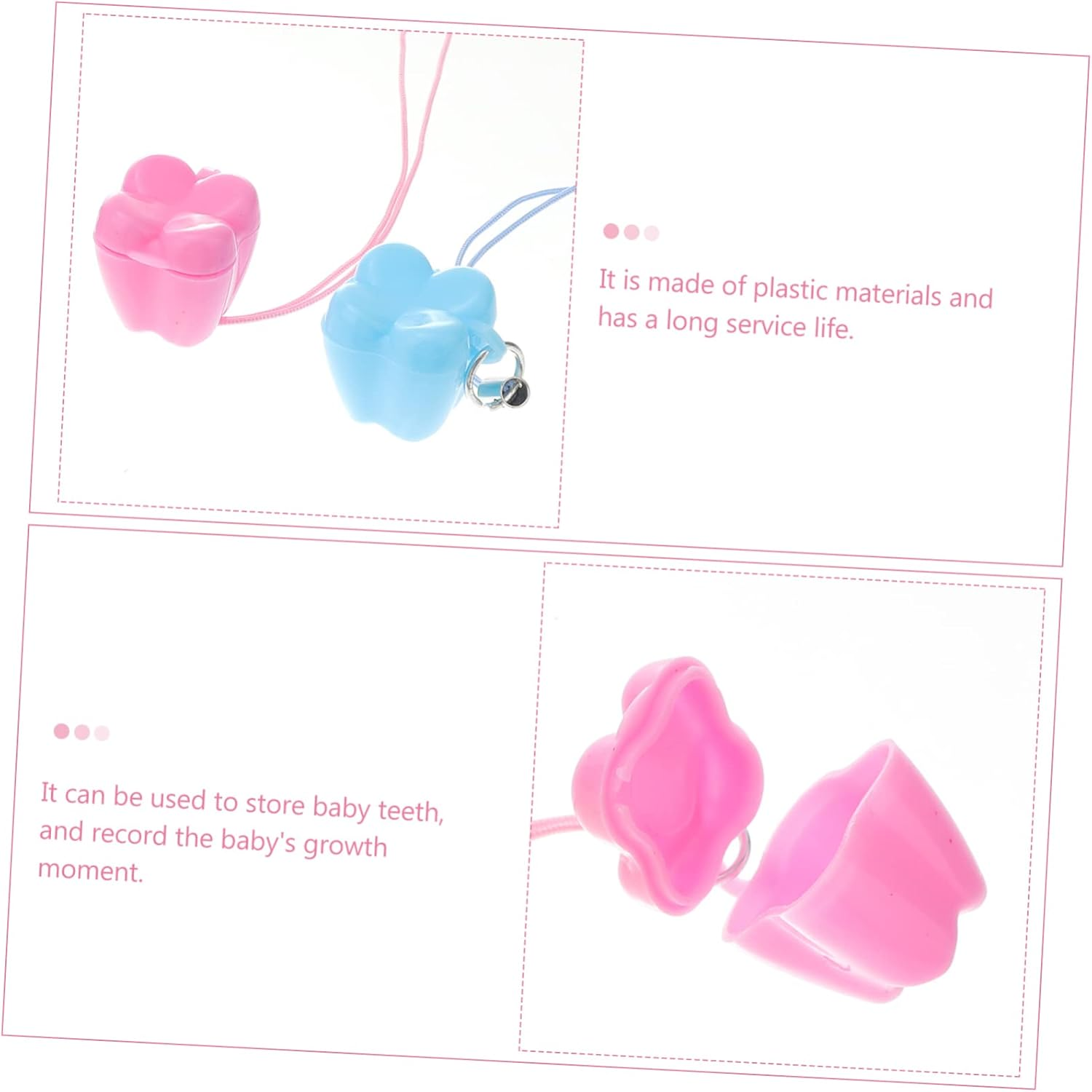 50Pcs Tooth Storage Box for Lovely Teeth Organizer Keepsake for Growing Moments Chic and Safe Design for Storing Milk Teeth and Memories image number 3