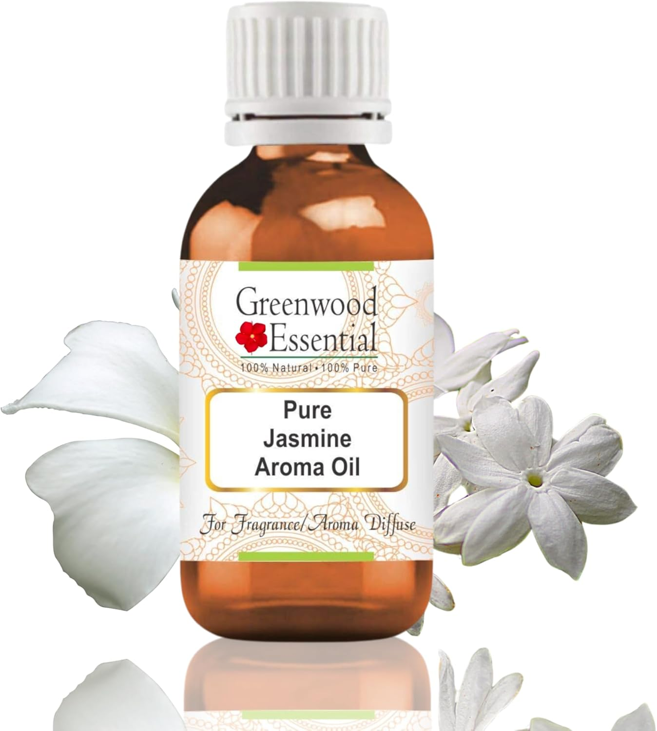 Greenwood Essential Pure Jasmine Aroma Oil (Suitable for Aroma Diffuser) Natural Therapeutic Grade 30Ml (1 Oz) image number 3