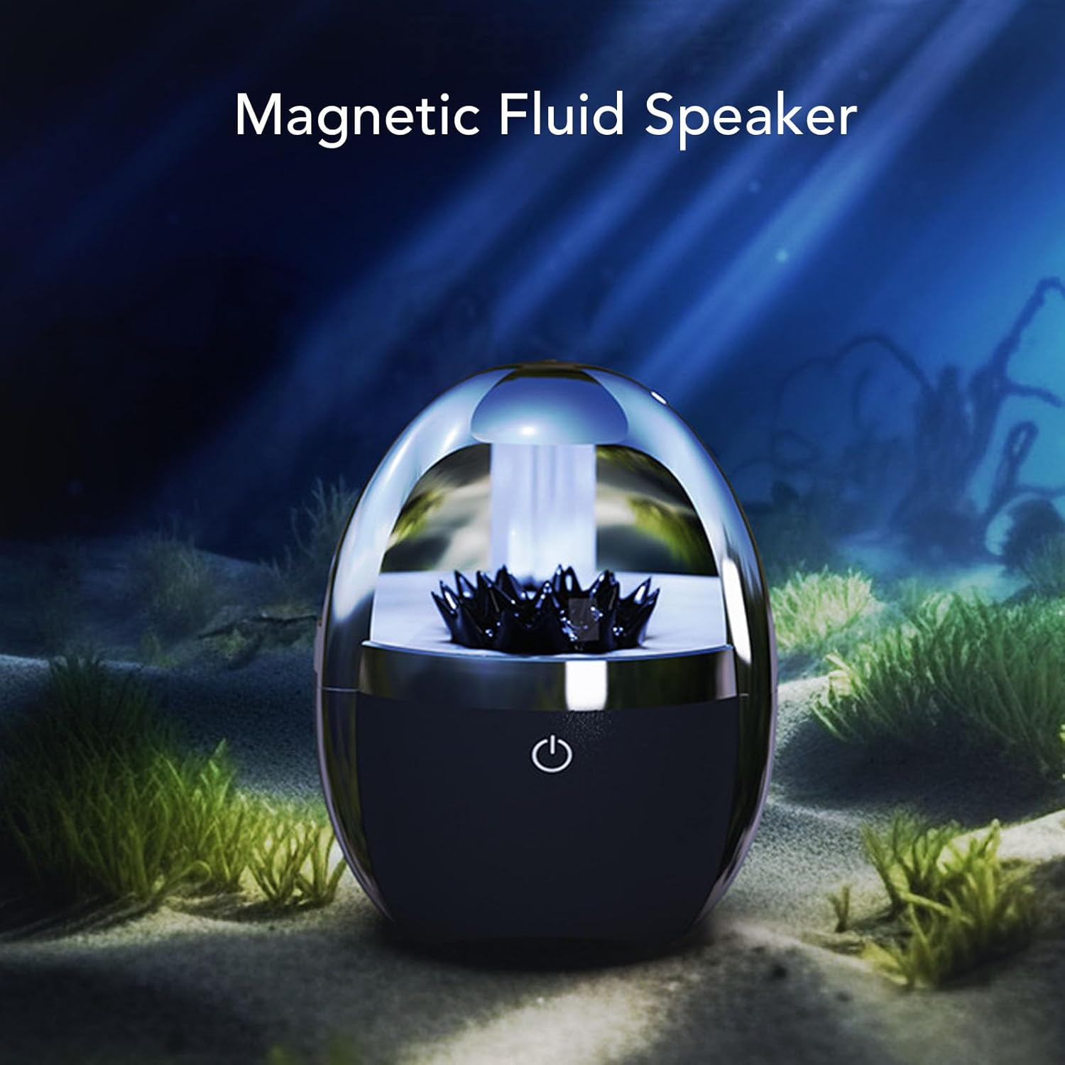 Bewinner Ferrofluid Speaker Sound Visualizer Upgraded - Music Rhythm Dancing Ferrofluid, Bluetooth 5.0 Wireless Speaker, Portable Light Desktop Transparent Speaker for Game Decor image number 4