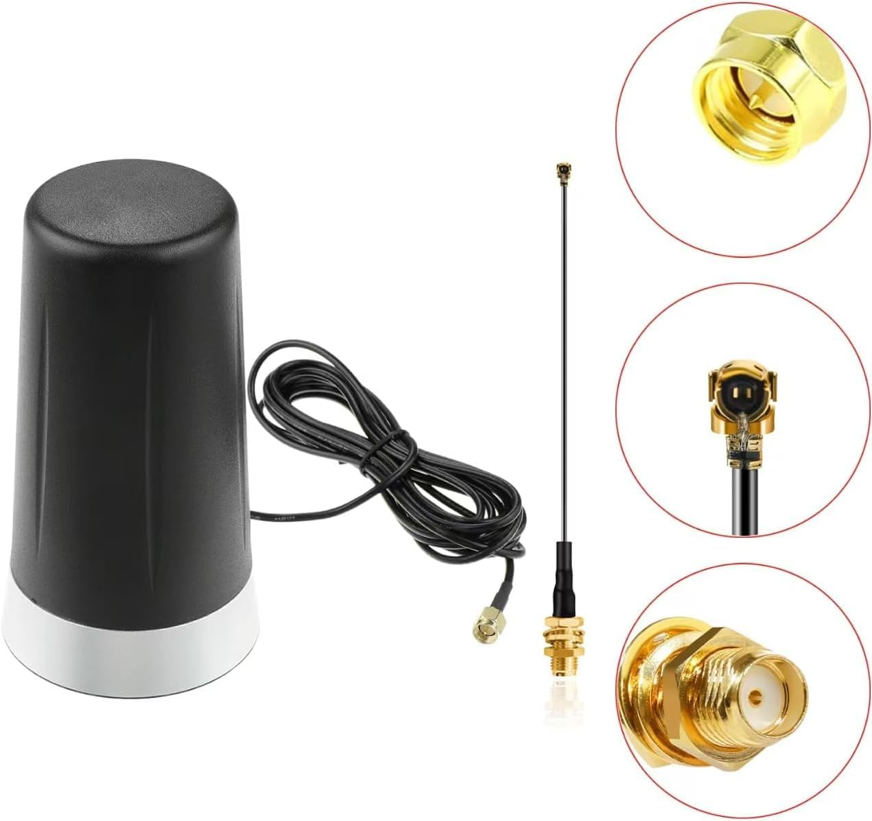 Meshtastic Long Range 915Mhz Lora Magnetic Base SMA Male Antenna with IPEX Extension Cable for Trunk Vehicle Car ESP32 Lora V3 Development Board 915Mhz Lora Module, Slinkdsco image number 6