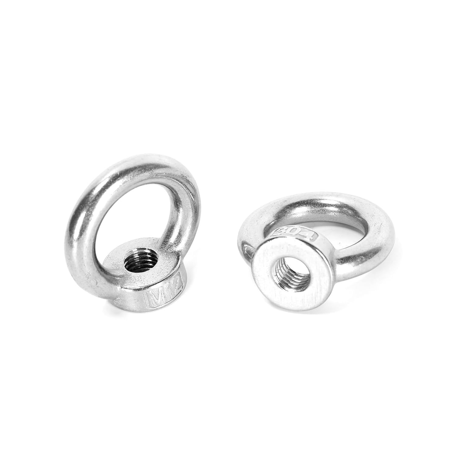 Ruimou 6 Sets M12 Lifting Eye Bolts with Nuts and Flat Washers for Industrial, Furniture Decoration, Construction, Marine, Mechanical Equipment (M12) image number 1