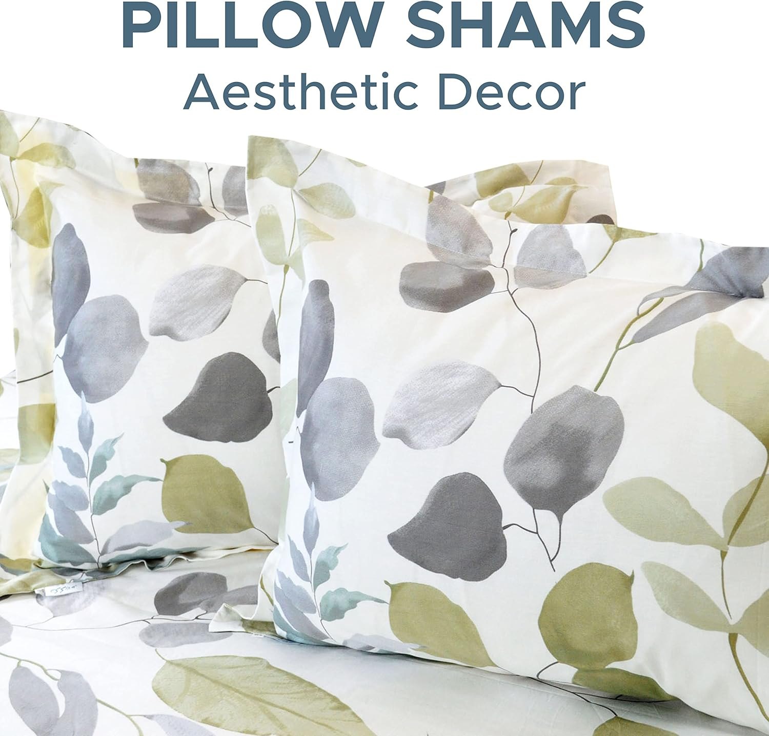 Essina Double Bed Quilt Cover Set &ndash; 3Pc Bedding with Doona Cover Double and Pillow Shams &ndash; Quilt Cover Cotton 620 Thread Count &ndash; Luxurious Duvet Cover &ndash;Watercolour image number 4