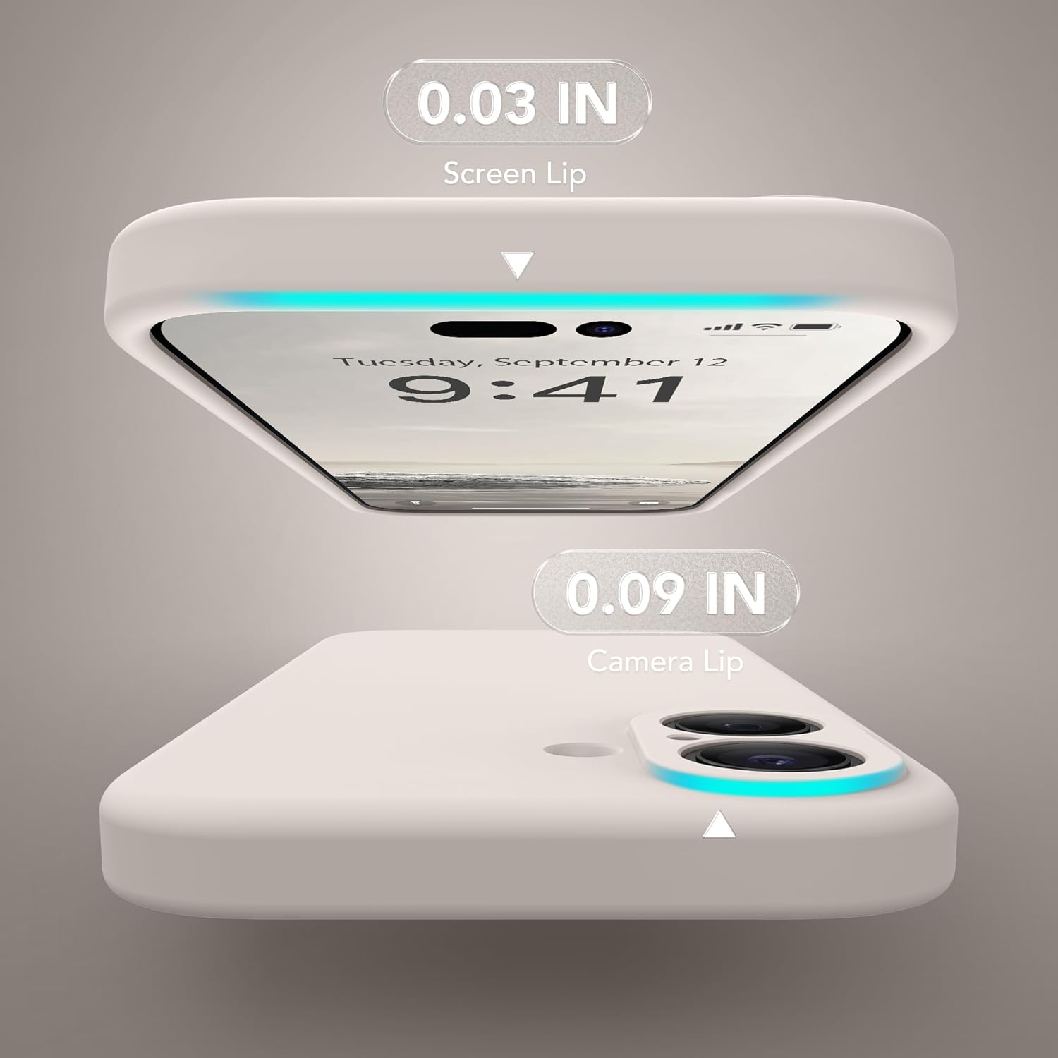 Suydanbox Magnetic for Iphone 17 Case, Compatible with Magsafe, [Full Camera Protection][Screen Protector] Silicone Shockproof Protective Phone Case for Iphone 17 6.3", Stone - Blackcurrant image number 3