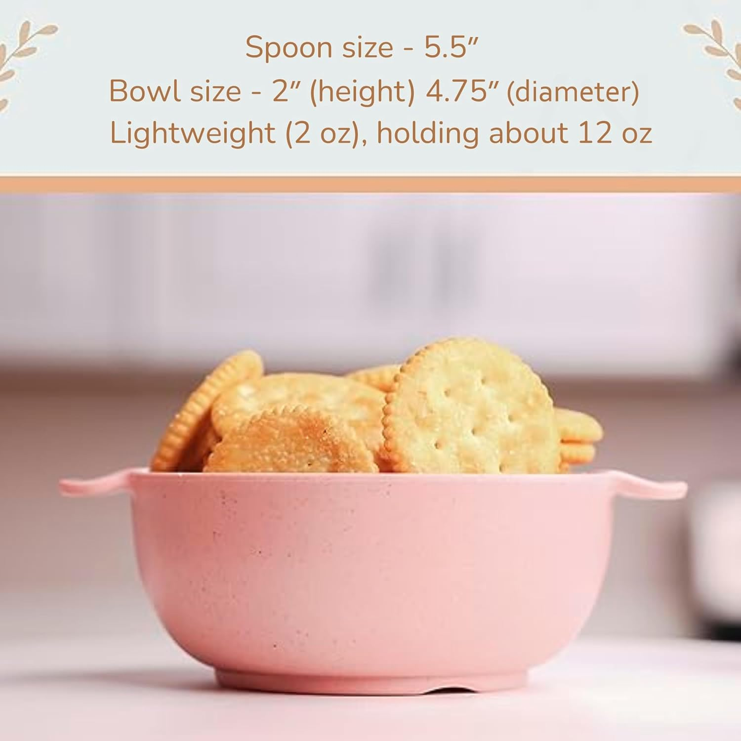 Rightitem Wheat Straw Dinnerware Set - 4 Bowls & 4 Spoons, Reusable, Microwave & Dishwasher Safe, Perfect for Camping or Home Use image number 5