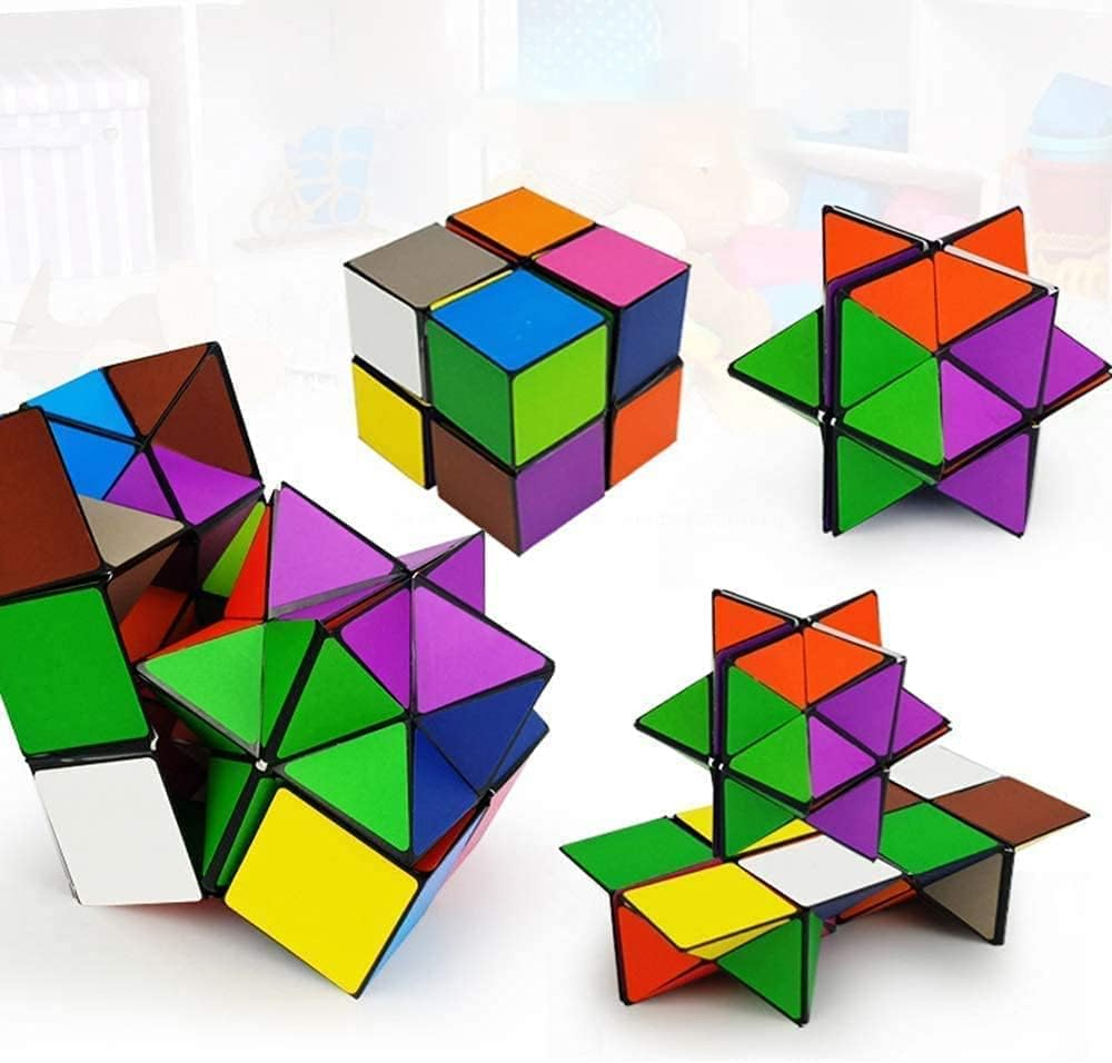 Star Cube Magic Cube 2 in 1 Set, Classic Yoshimoto Cube Infinity Magic 3D Puzzle Cubes, 6 Shapes Brain Development Puzzle Games for Children and Adults image number 2