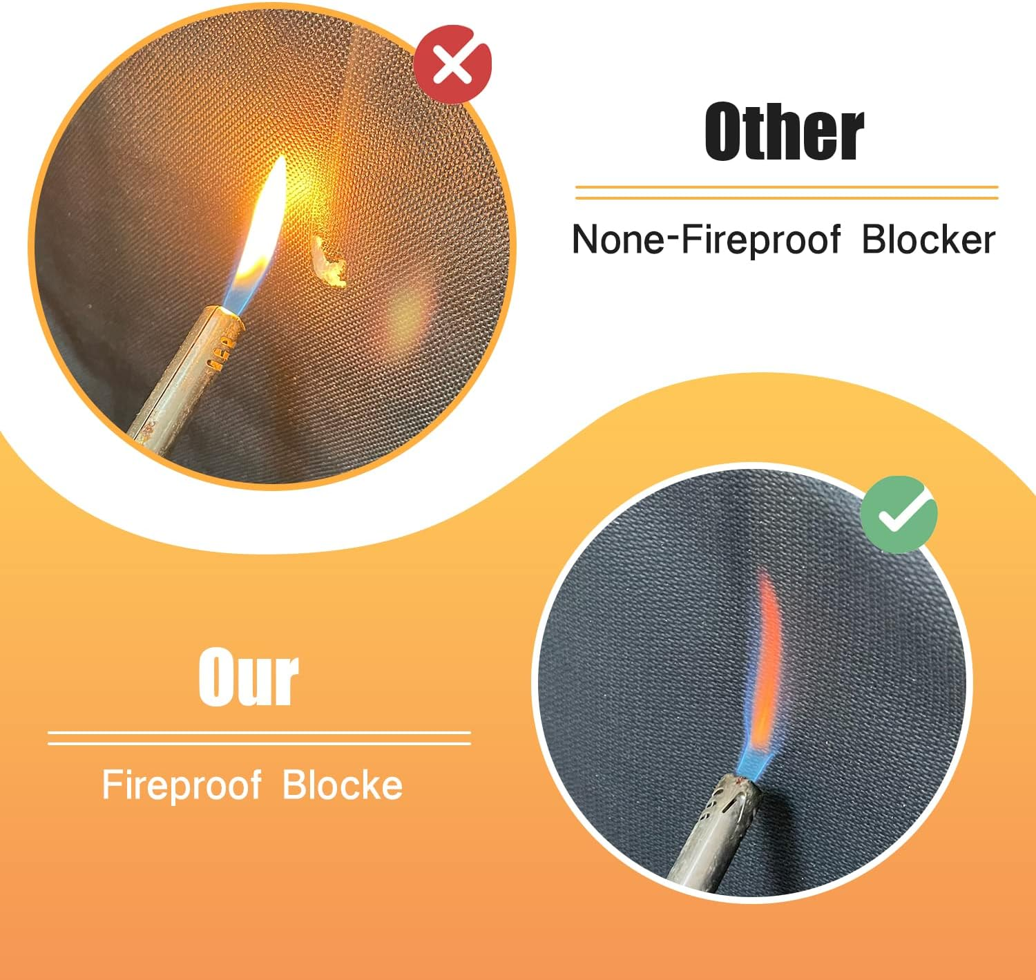 Magnet Fireplace Cover - Fireproof Draft Blocker, Heat Loss Prevention Blanket, Cold Air Blocker, Black (36" W X 36" H) image number 5