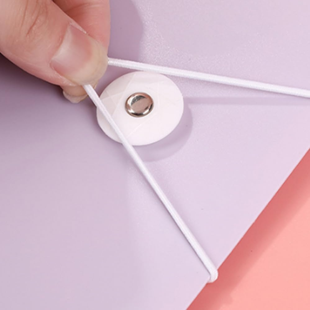 Betterlifewj 5Pcs File Folder, 60 Pages File Bag A4 Transparent Binder File Folder Beige Document Folder for Office and School Supplies(Large) image number 6