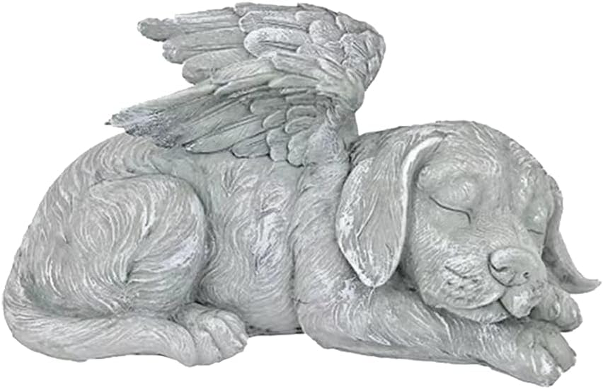 YILUXIANGYANG Dog Angel Wings Ornament Dog Angel Statue Mini Animal Statu for Garden Tombstones or Lawn Decoration image number 5