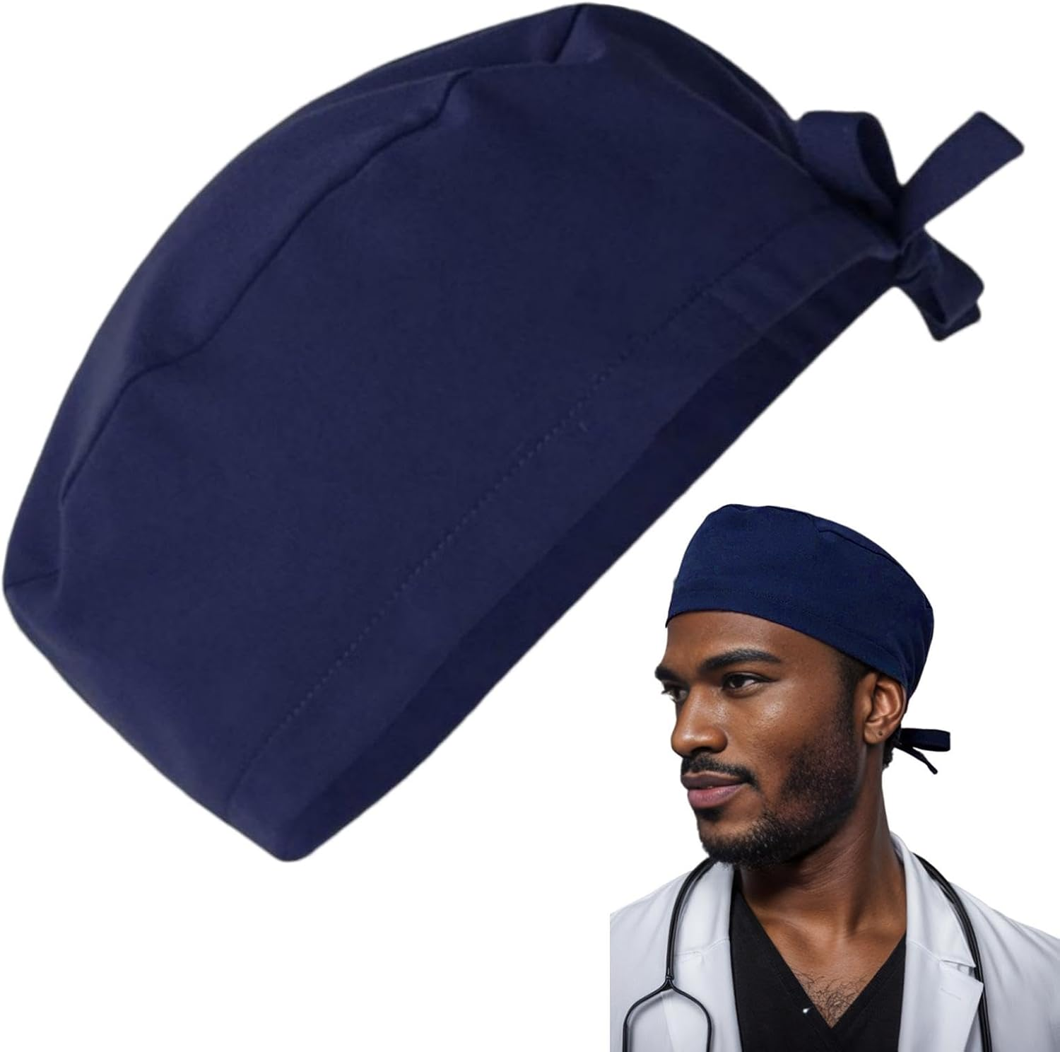 Surgical Cap - Work Hat Cotton Surgeon Caps,Surgical Headwear, Nurse Scrub Cap, Doctors, Nursing Caps for Nurses, Dentists, Pharmacists, Vets, Personnel - Wine Red image number 7