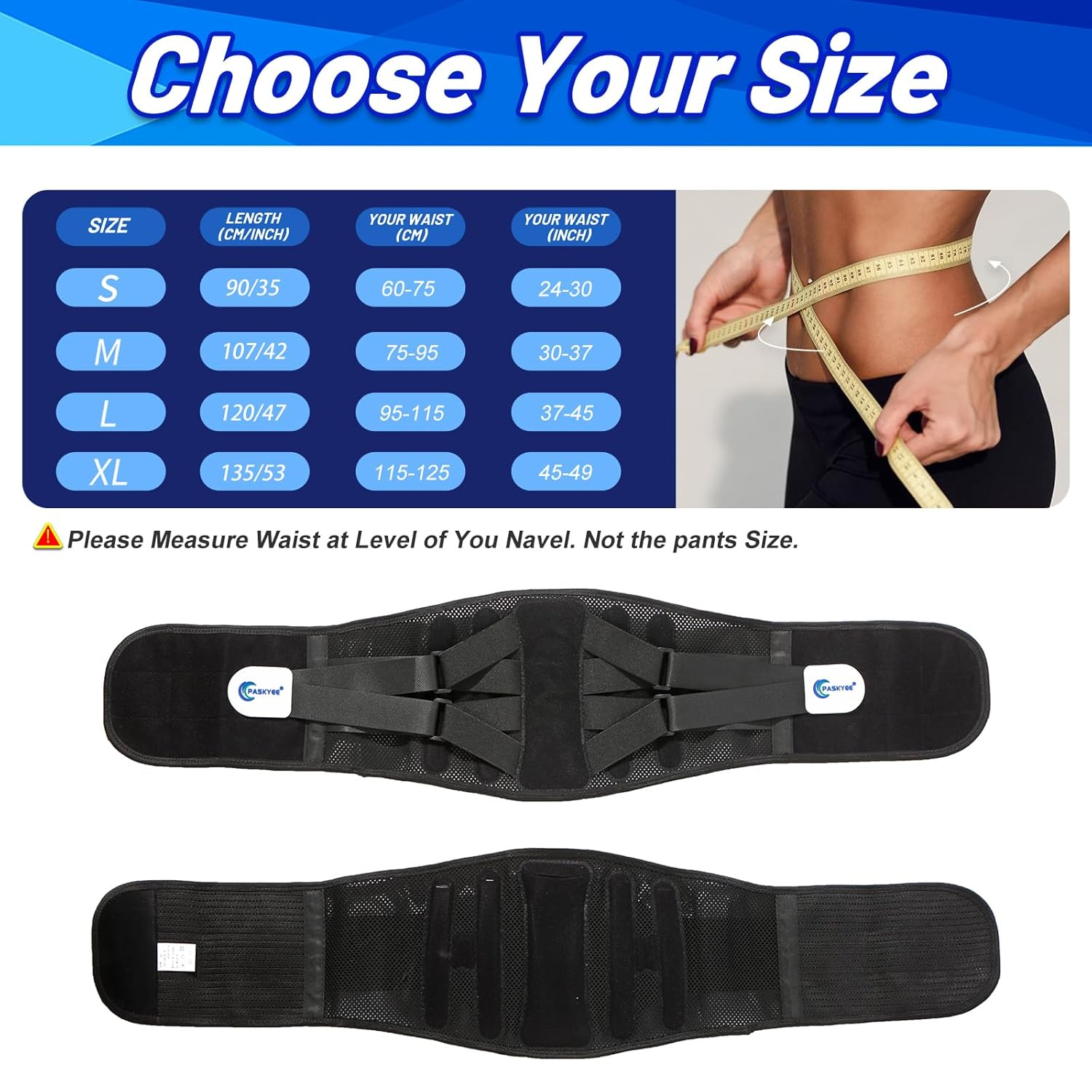 Paskyee Back Brace with Bionic Support System, Knitted Back Support Belt, Ergonomic Curved Spine Support for Women Men, Pain Relief from Lower Back, Sciatica, Herniated Disc, Scoliosis image number 5