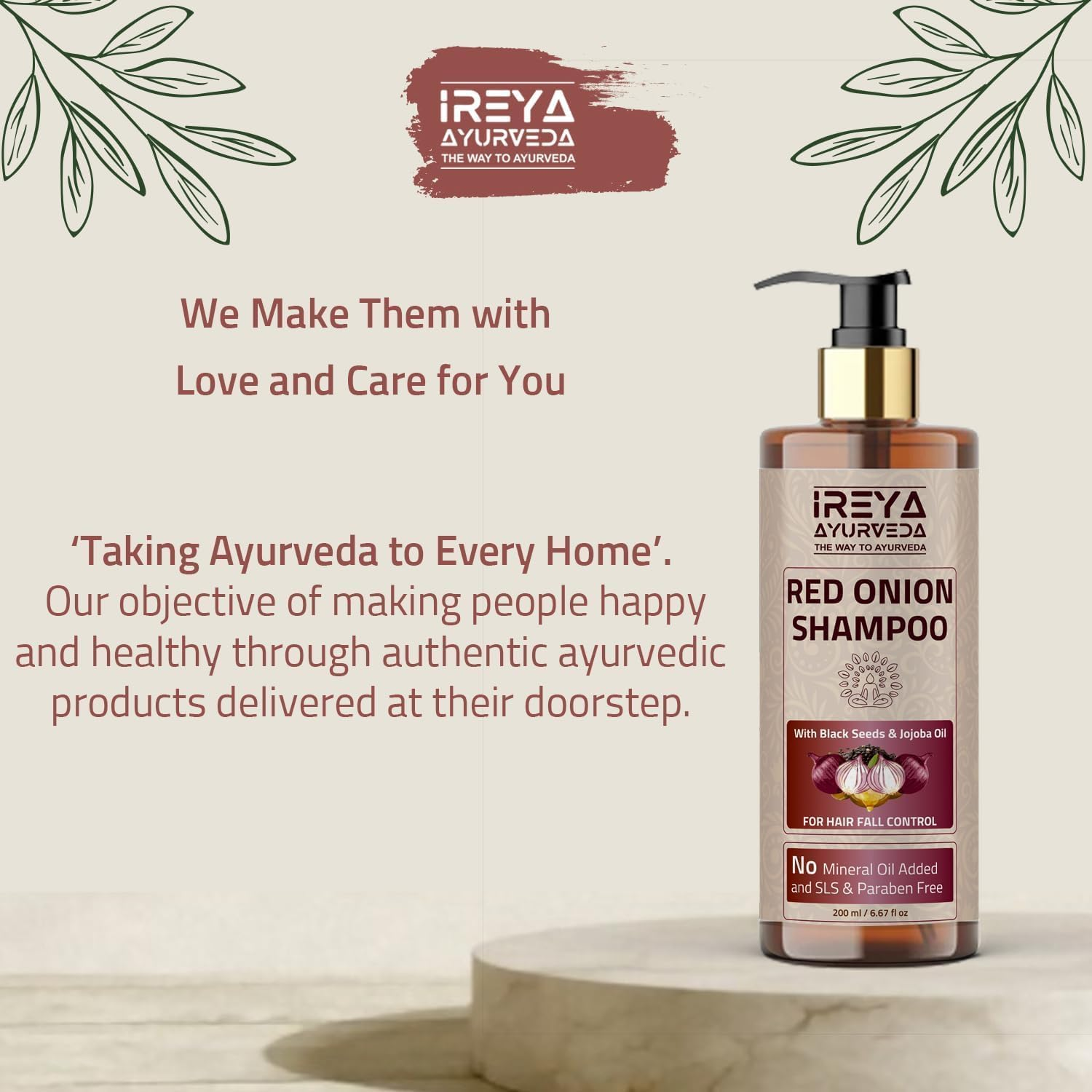 Onion Shampoo for Hair 200Ml (6.76Oz) Red Onion Shampoo for Hair Growth & Smooth Hair | Red Onion with Black Seed Oil, Black Onion Extract & Jojoba Oil. image number 2