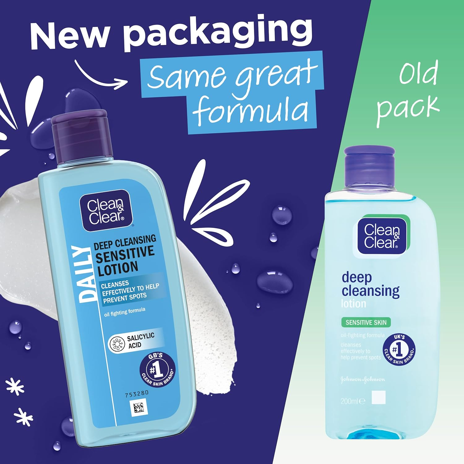 Clean & Clear Deep Cleansing Lotion - Sensitive (200Ml) image number 1