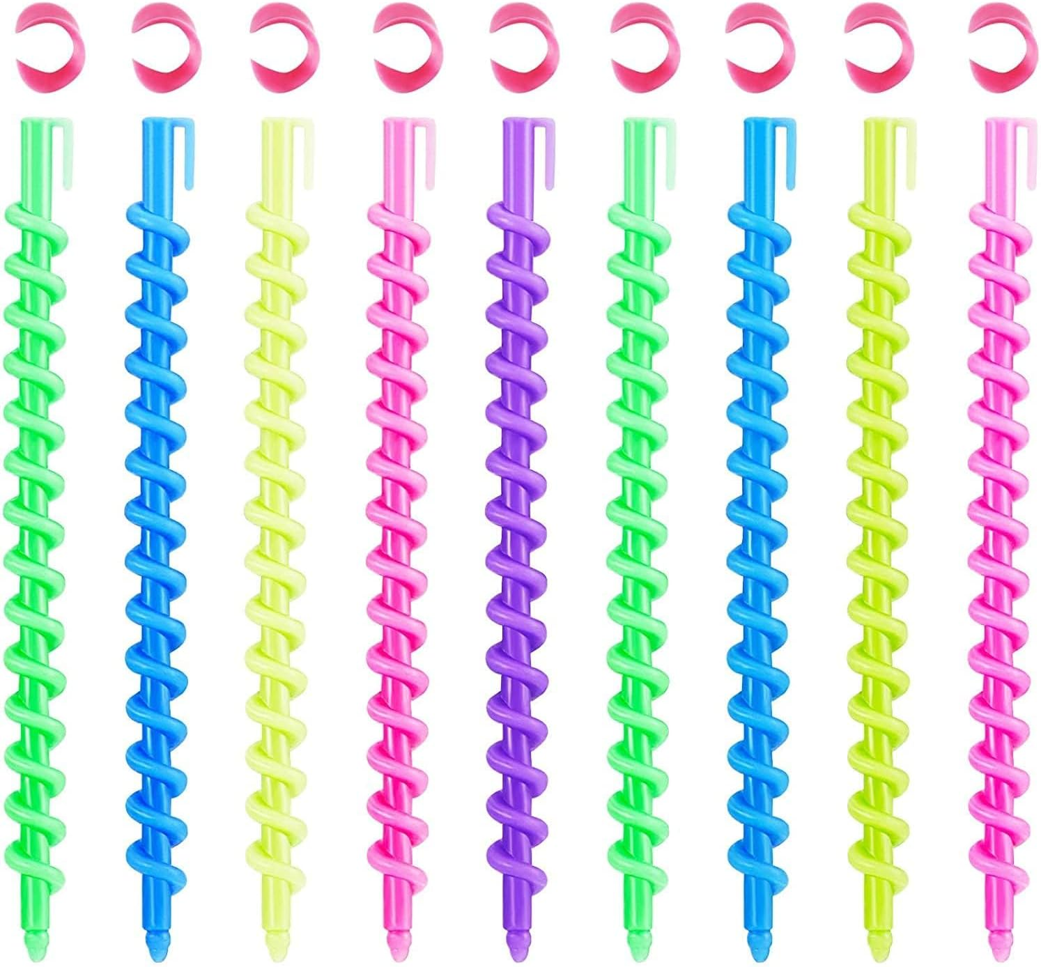LALOCAPEYO 30 PCS Spiral Hair Perm Rods Set Self Grip Rollers Tools Curly Hair Tool Multi Functional Curler Hair Curling Rollers Spiral Perm Rods Hair Tool (S) image number 4