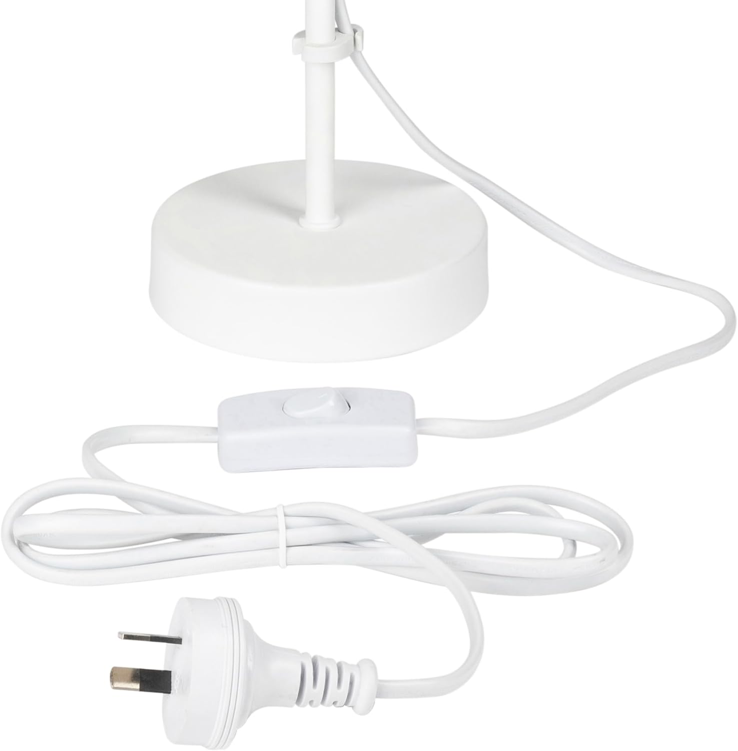 Brilliant Hollis 40W Metal Table Lamp, White - White image number 6