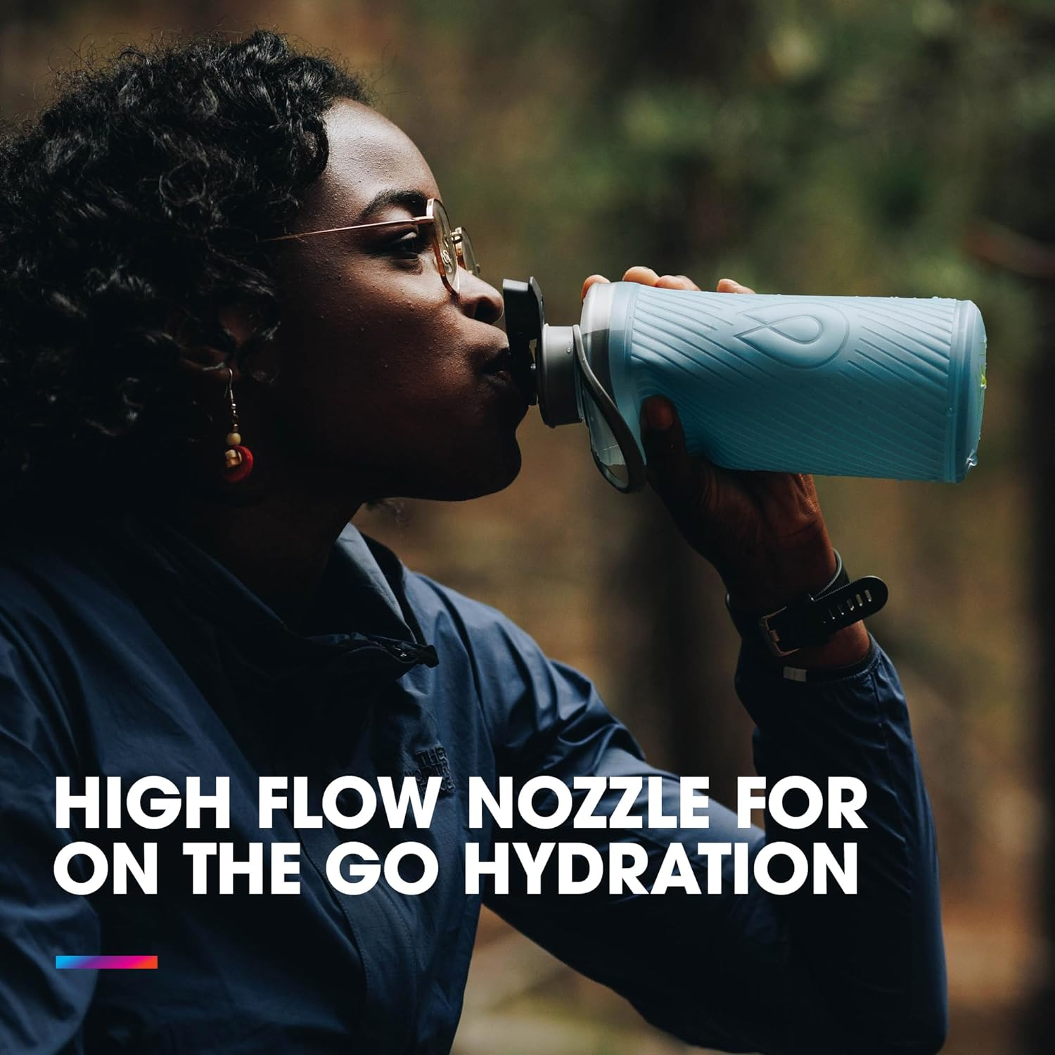 Hydrapak Flux Bottle 1L (Blue) image number 1