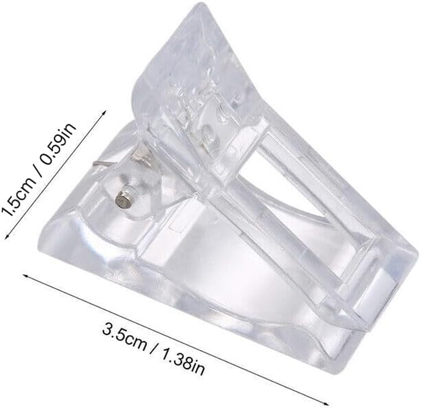 5-50PCS Nail Tips Clip Clamps for Poly Gel Quick Building Extension Builder Tool, 0.2-1 Inch Size Range