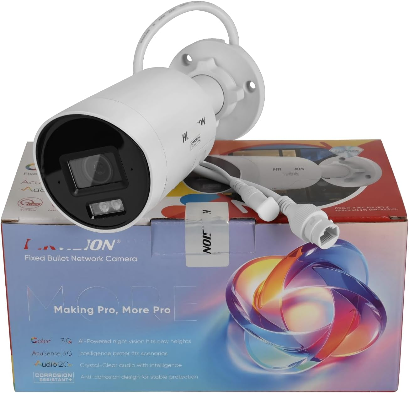 Ⲏikvision DS-2CD2087G3-LI2UY 8MP Smart Hybrid Light Outdoor Bullet Security Camera with Built-In Arrayed Dual-Microphon, 24/7 Color Imaging, AI Person/Vehicle Detection, 512GB SD Slot, 2.8Mm Lens image number 4