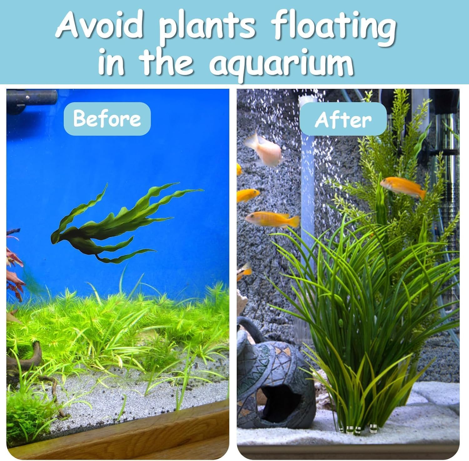 Aquarium Plant Weights Anchors, 30Pcs Bendable Plant Anchors Aquarium Plant over Weight Anchor,Bendable Aquatic Plant Anchors Aquarium Plant over Weight Anchors,Aquarium Plant over Weight Anchor