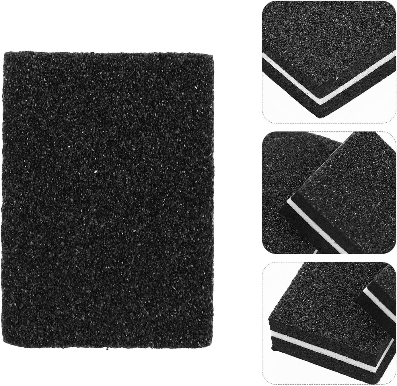 TEHAUX 50Pcs Black Mini Nail Sponge Files Buffer Blocks Small Double-Sided Nail Polisher for Manicure and Pedicure Care in Salon and Home Use image number 6