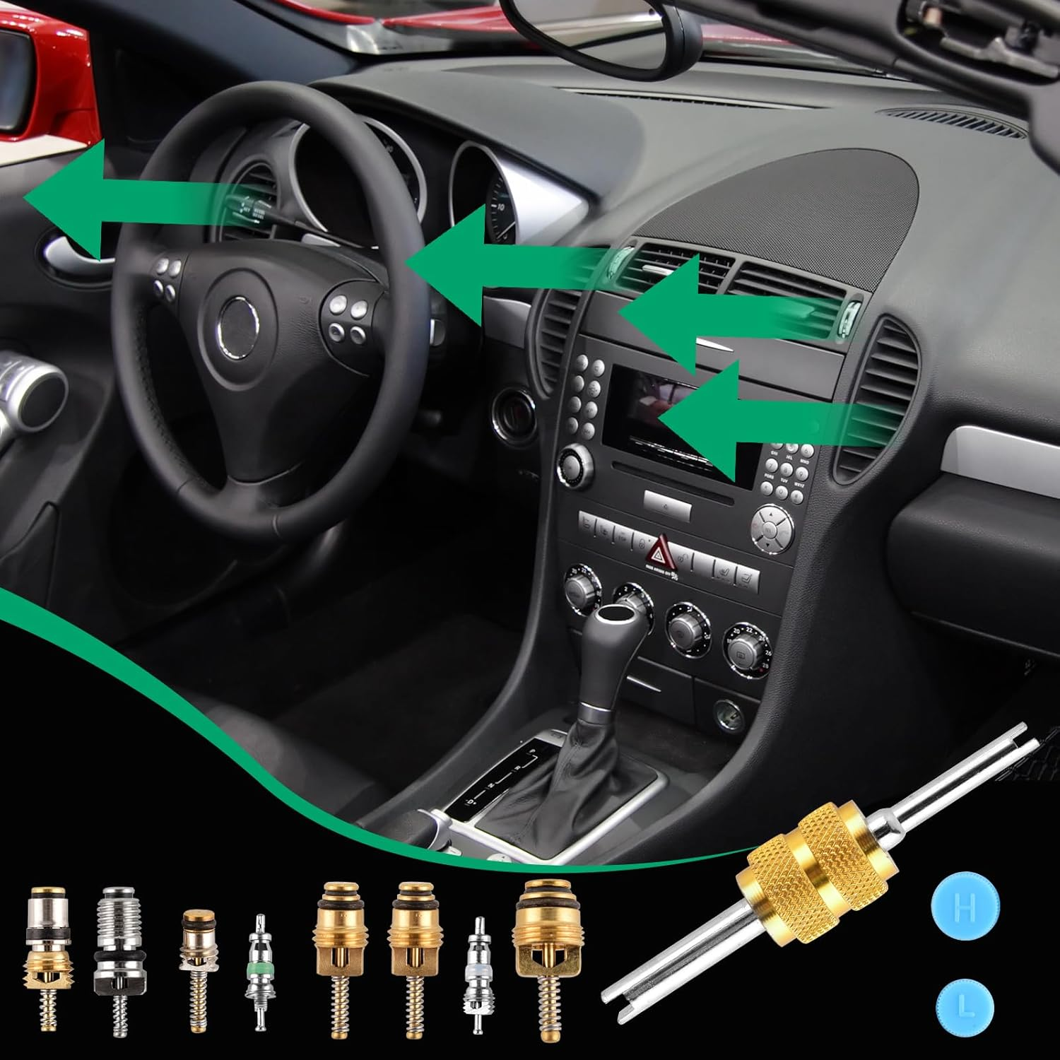 270PCS Rubber O-Rings + 63PCS AC Valve Cores Kit | Car A/C Repair Toolkit with Removal Tool | Fits R12 & R134A Systems | Restore Auto Air Conditioning Performance