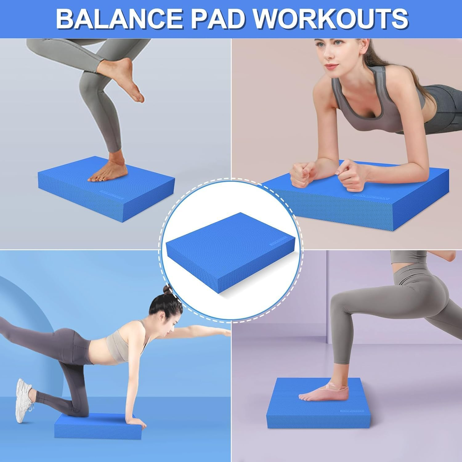 Balance Foam Pad for Physical Therapy, Non-Slip Exercise Balance Board for Balance Workouts, Knee & Ankle Exercise and Strength Stability Training Yoga image number 2