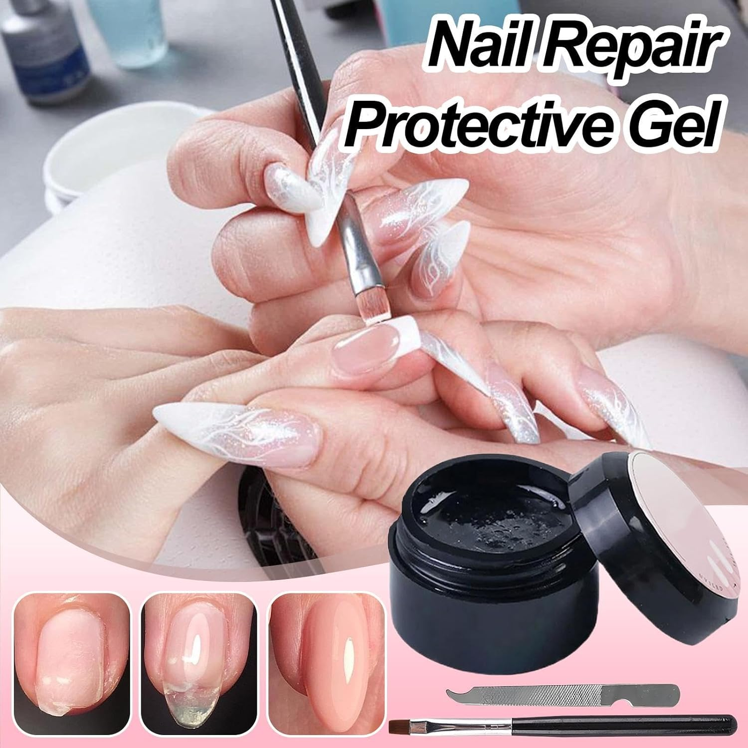 Nail Repair Kit for Broken Natural Nails, Nail Repair Glue for Natural Nails, Nail Strengthener and Hardener for Damaged and Broken Nails, 5Ml image number 2
