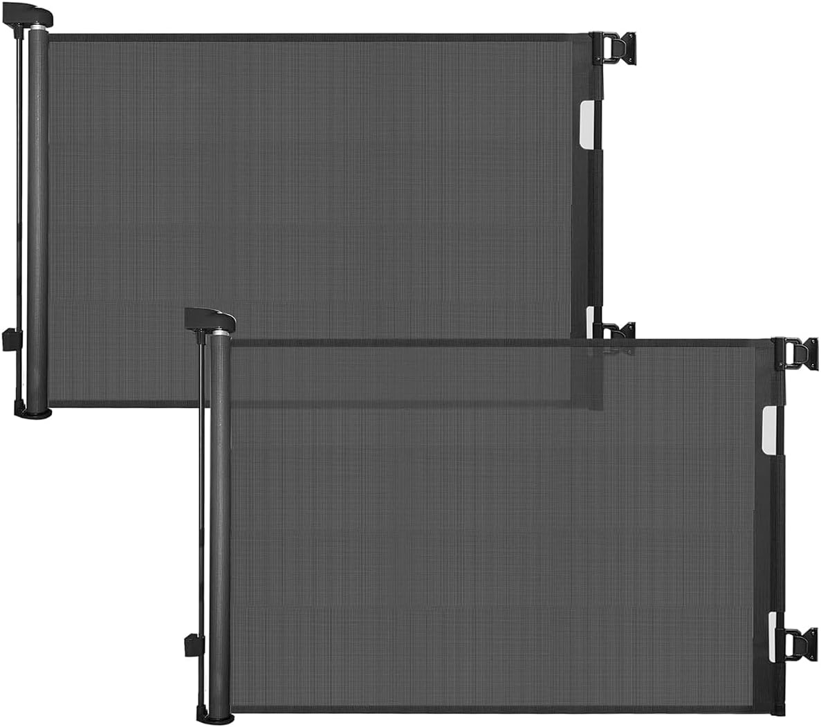 Veraste Retractable Baby Gate,Mesh Baby Gate or Mesh Dog Gate,33" Tall,Extends up to 55" Wide,Child Safety Gate for Doorways, Stairs, Hallways, Indoor/Outdoor（White,33"X55"