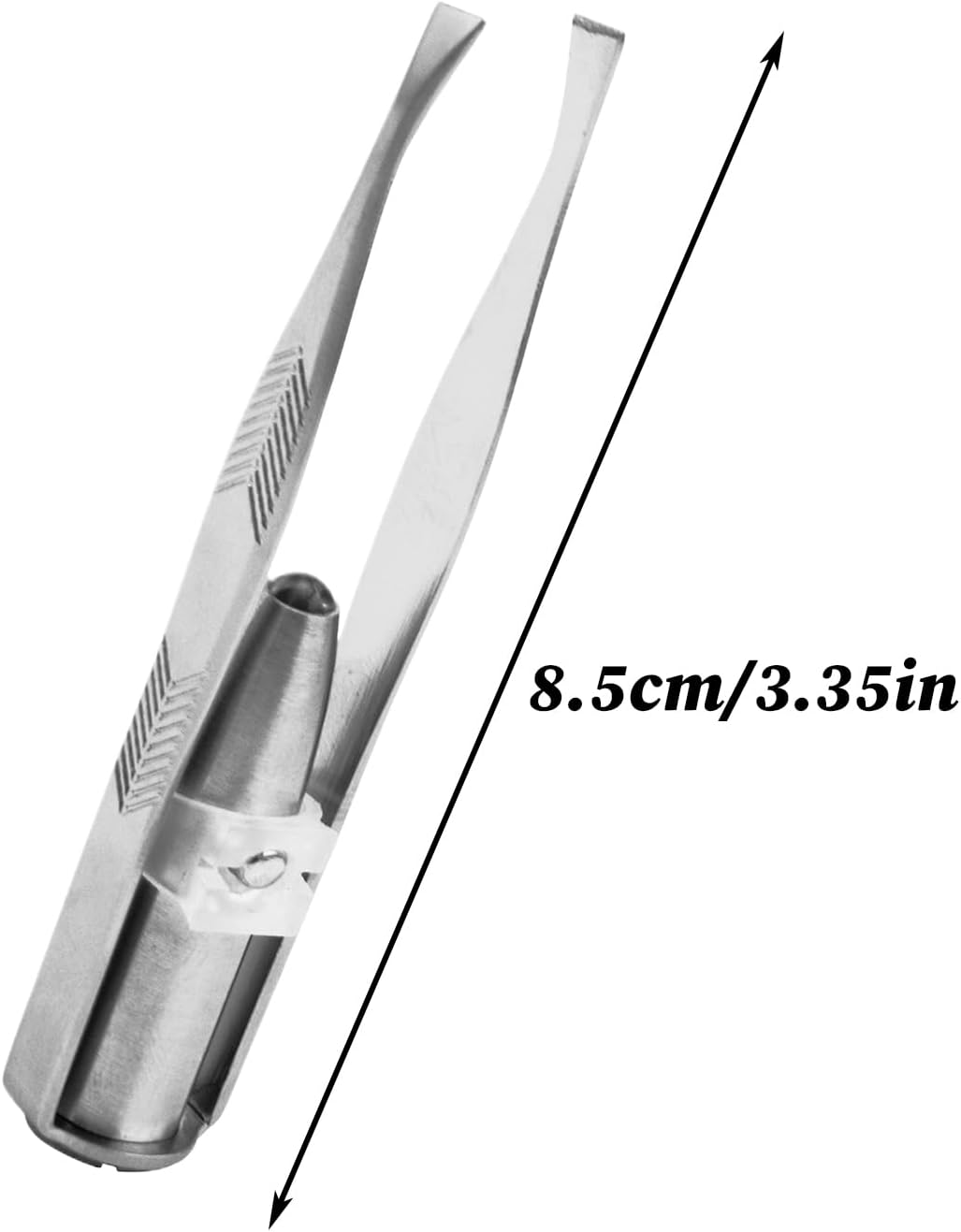 Tweezer with Led Light | Slanted Lighted Tweezers for Women Facial Hair | Eye Brow Removal Cosmetic Makeup Tools for Unwanted Brow Facial Ingrown Hair image number 2