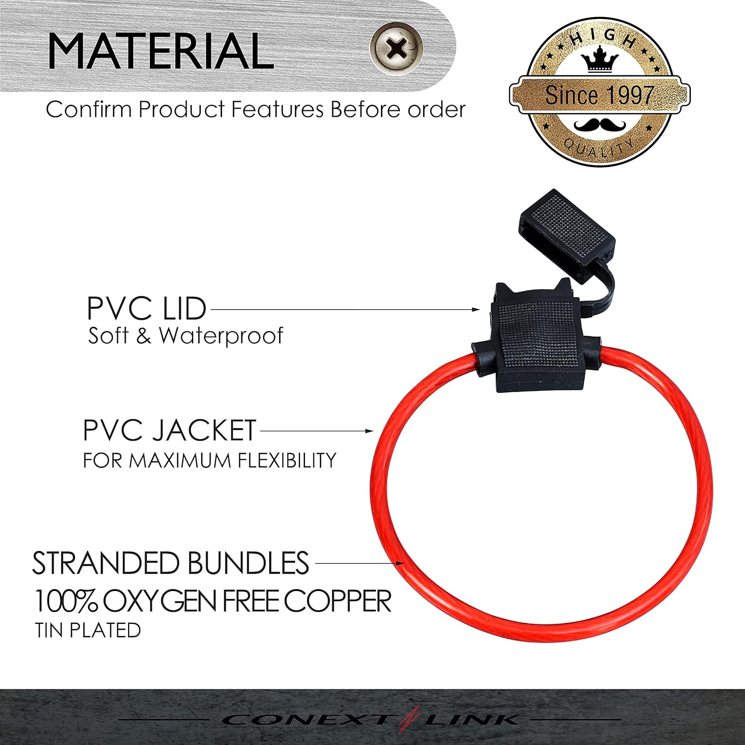 Conext Link LFH10ATC-10 Loop ATC Fuse Holder with Cover without Fuse 10 Pack 10 Gauge image number 1