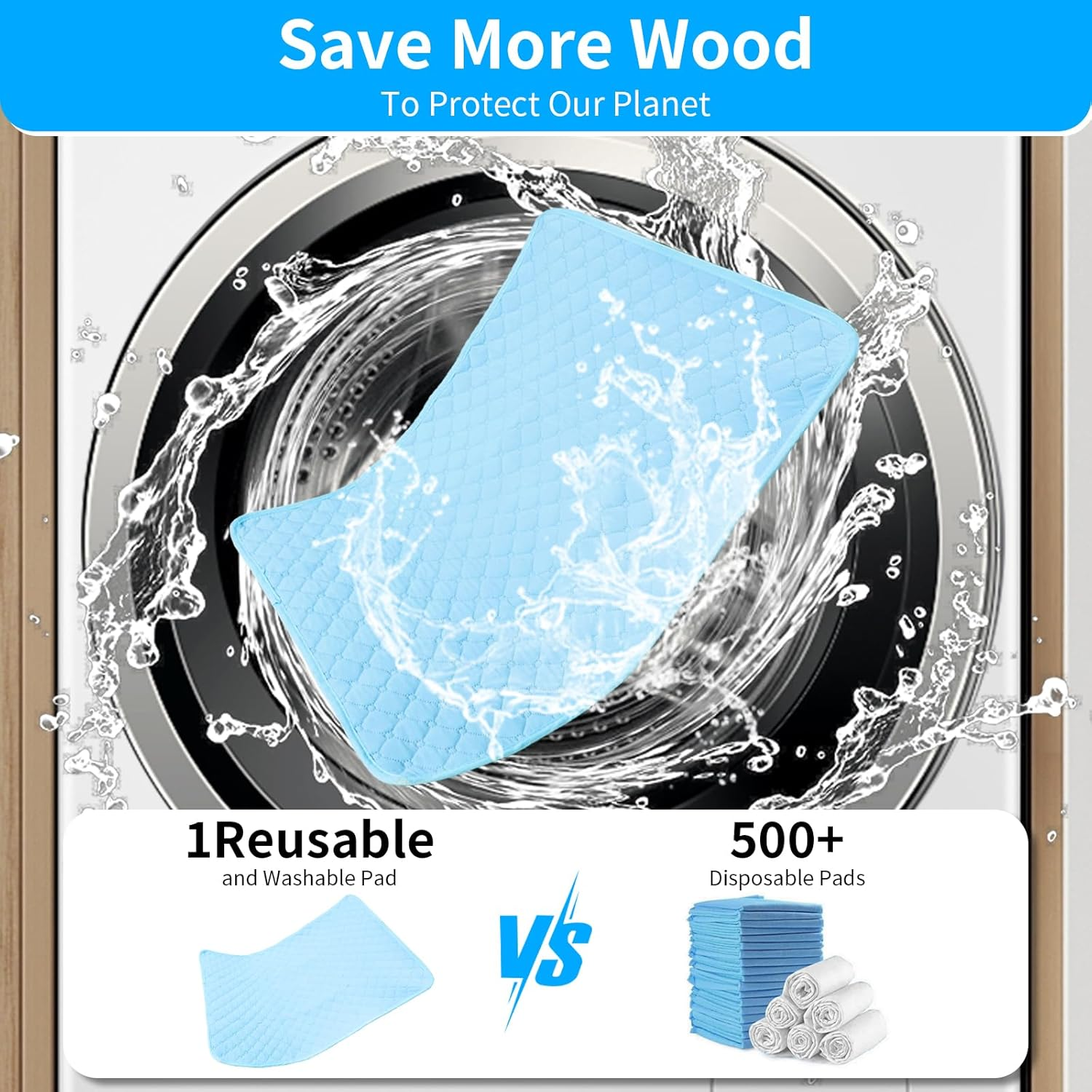 DAWNTREES 2 Pack Reusable Underpads Large 150X100Cm,Cooling Waterproof Bed Pad,Washable Heavy Absorbency for Adults, Kids, Pets image number 2