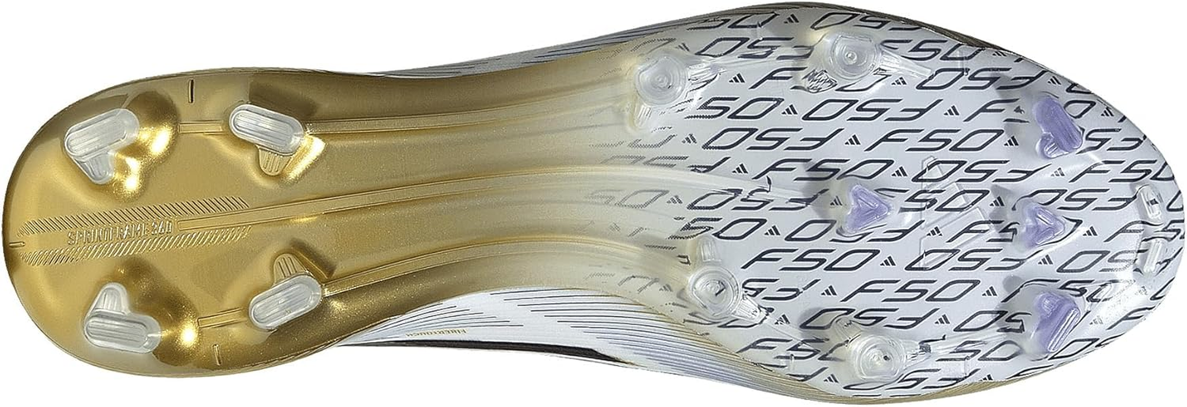 Adidas Performance F50 Elite FG Electric Stealth White Black Gold, 42 Men image number 6