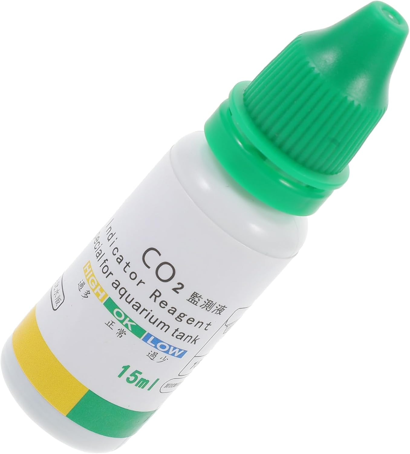 FIXOSHEE Aquarium Co2 Testing Kit Drop Checker Solution 15Ml for Fish Tank Water Quality Detection Aquarium Test Indicator for Aquatic Pets image number 1
