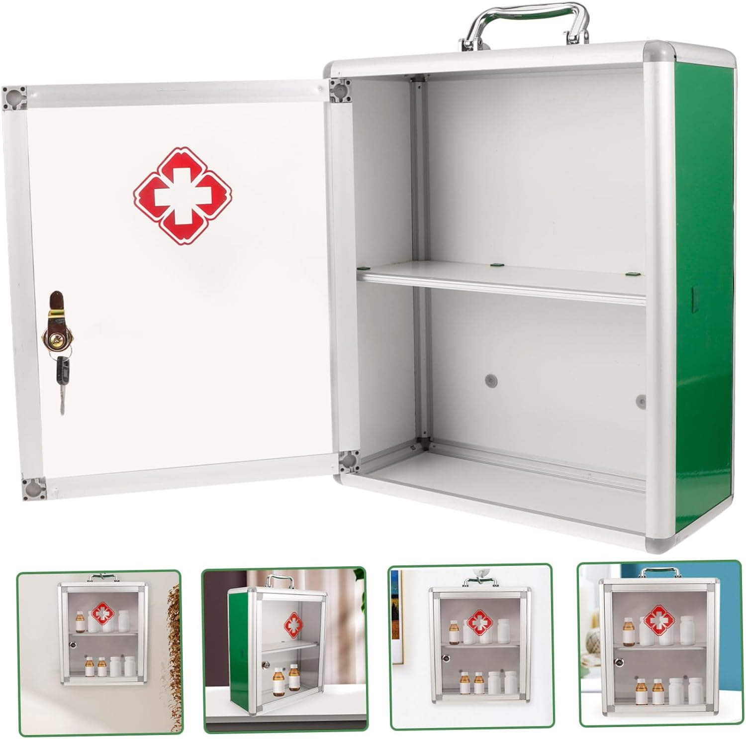 Yardwe Large Capacity Wall Mounted First Aid Box Multi Medicine Cabinet for and Sports Convenient Emergency Storage with Easy Installation image number 2