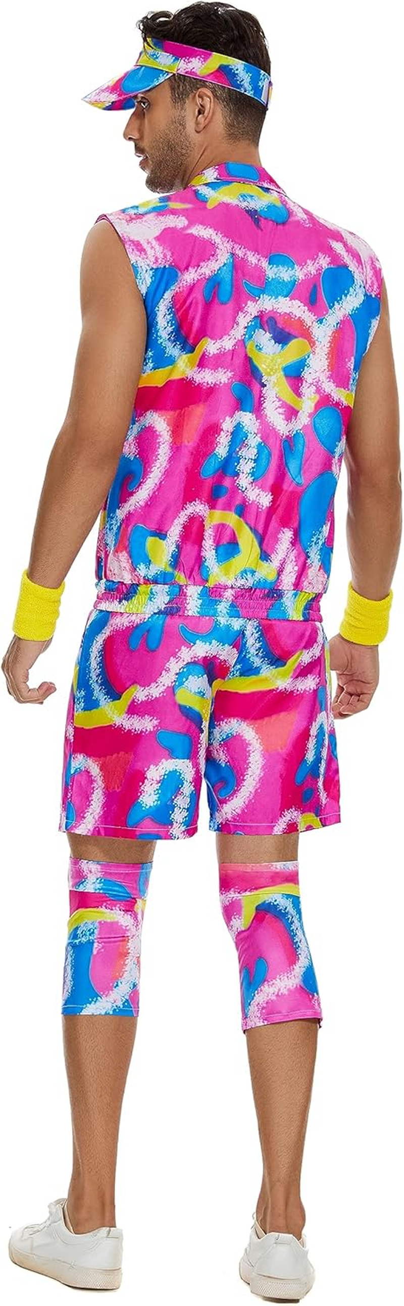 Saxcdyi 80S Workout Costume Outfit Accessories Set 2023 Movie Halloween Cosplay Suit Oufits for Men Women image number 4