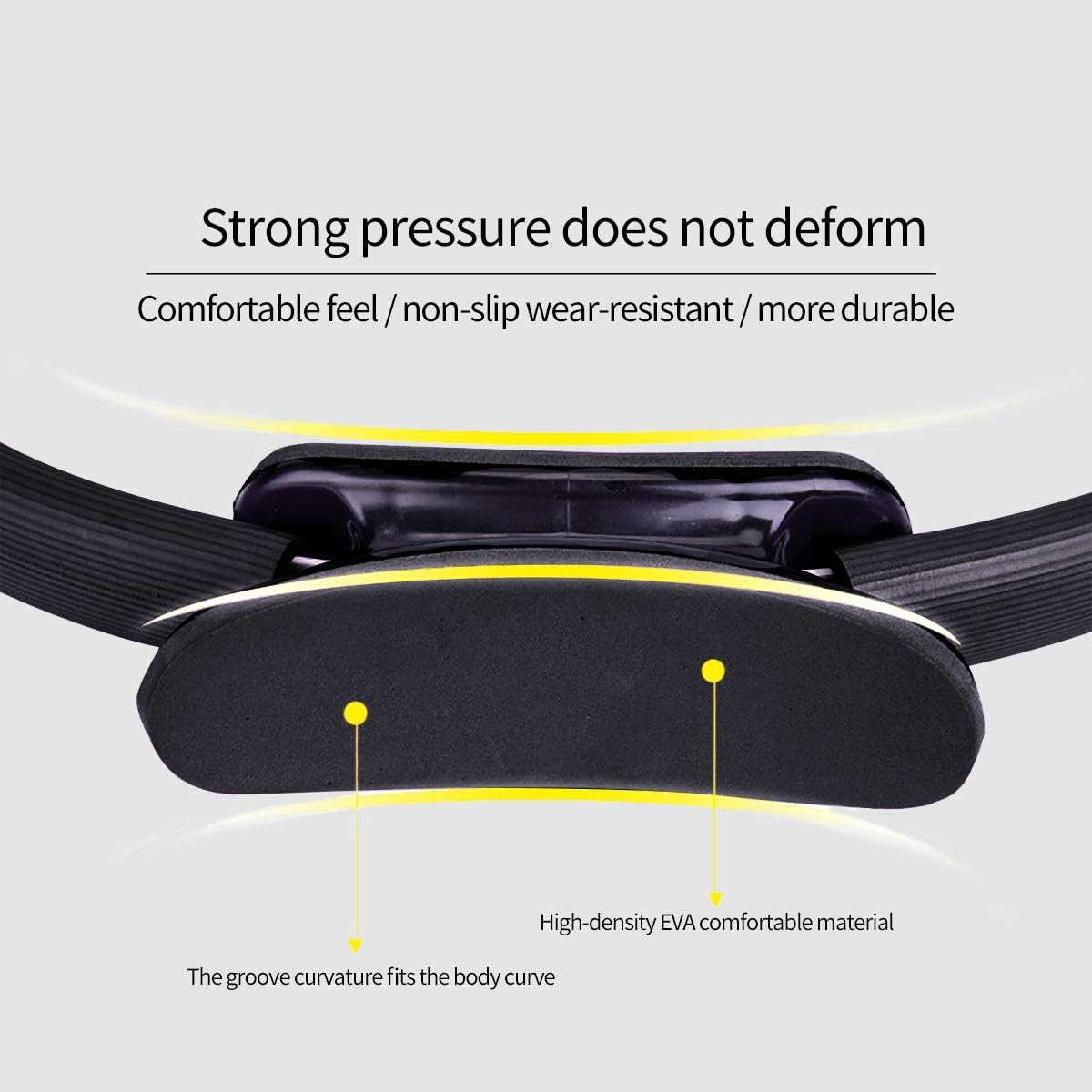 Pilates Ring, 15 Inch Pilates Magic Fitness Circle Yoga Circle with Soft Dual Grip Handles, Home Workout Exercise Equipment for Weight Loss, Toning and Sculpting Thigh, Abs, Legs, Arms, Hip - Pink image number 6