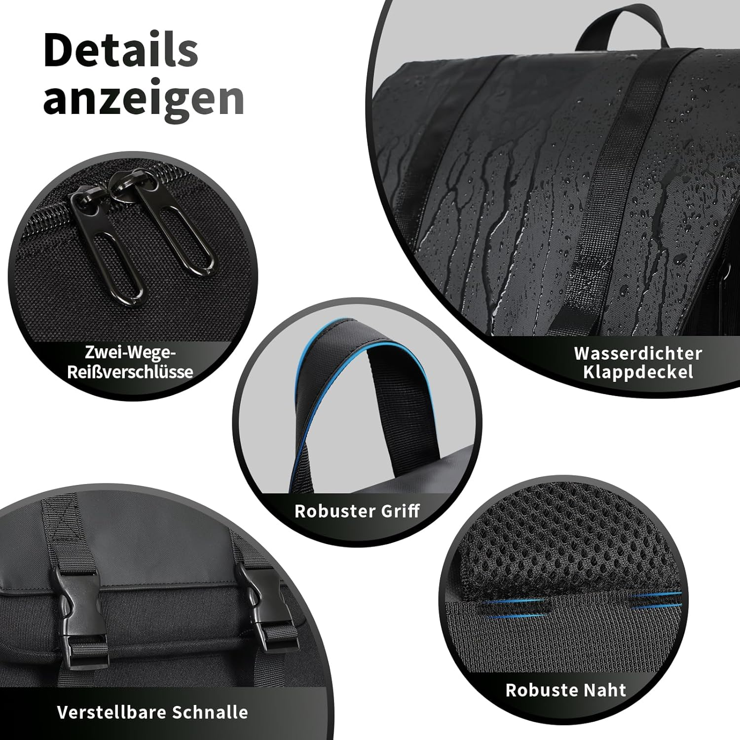 BERTASCHE Lunch Rucksack, Laptop Rucksack 15,6 Zoll Mit Isoliertes K&uuml;hltasche F&uuml;r Herren Und Damen, 2-In-1-Arbeitsrucksack F&uuml;r Uni, Business, Pendler, Reisen, Schwarz image number 5