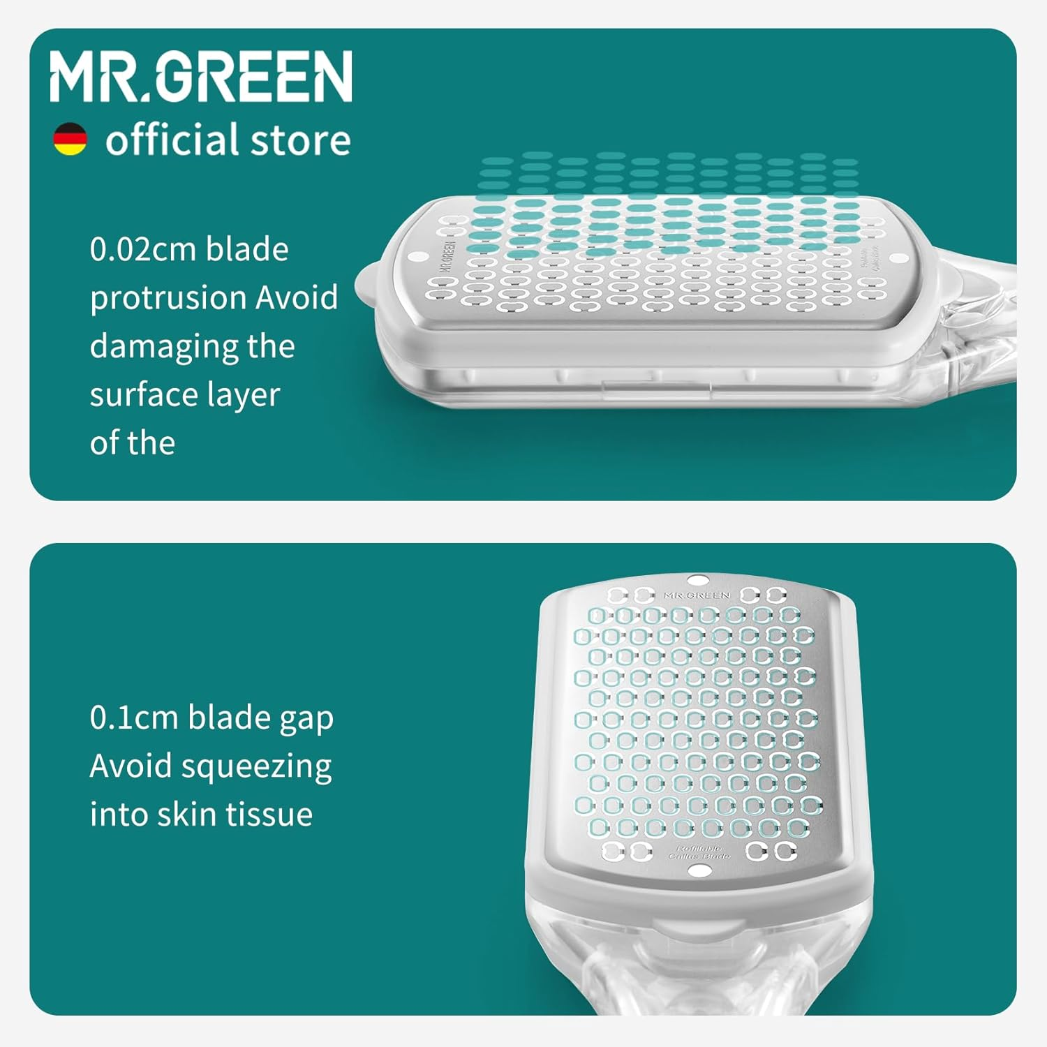 MR.GREEN Pedicure Tools Foot File Heels Rasps Callus Remover for Foot Scraper with Storage Box Stainless Steel File image number 1