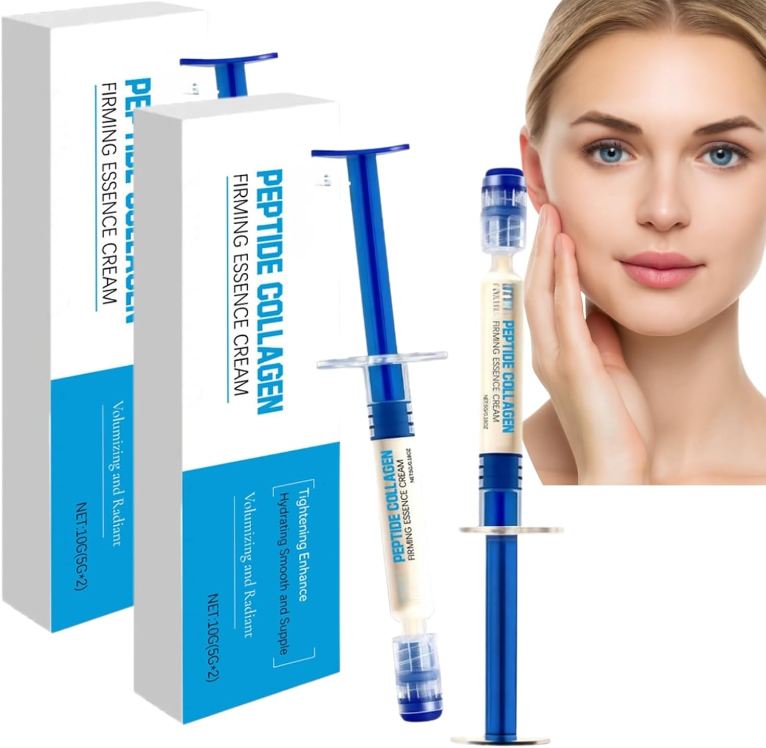 Polypeptide Collagen Elastic Essence Cream, Micro-Molecular Collagen anti Wrinkle Lotion, Multi Peptide Firming Moisturizing Face Cream, Deep Hydrating anti Aging Skin Care for Women (2Box)