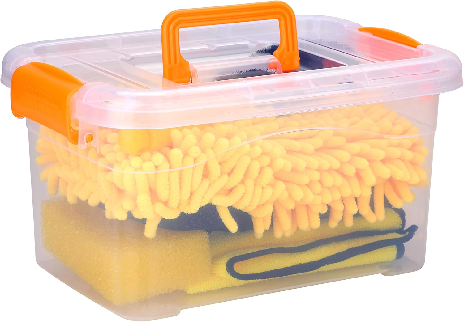 Dunlop Car Cleaning Set - Car Care Set for Interior and Exterior - Car Wash Set with Brushes - Storage Box