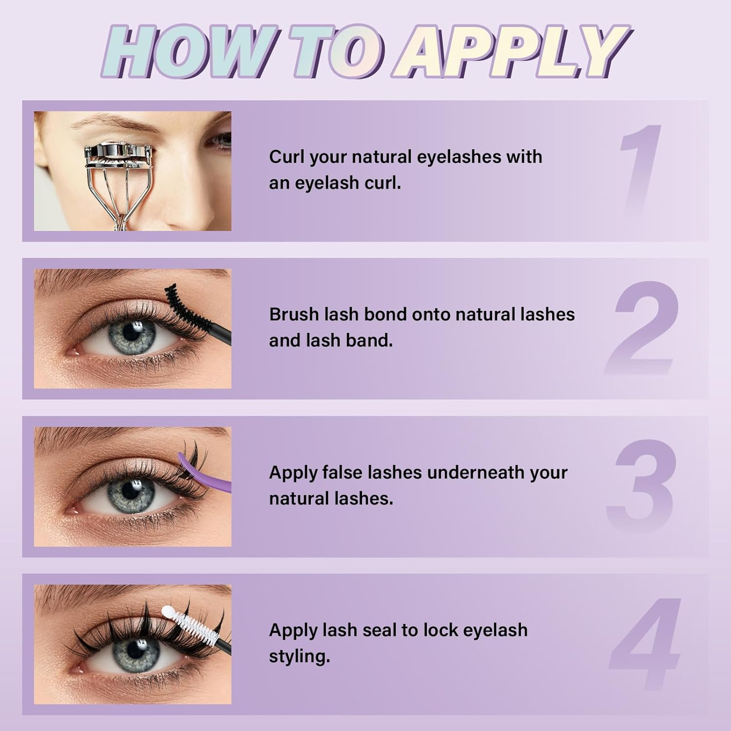 B&QLASH Fairy Lash Clusters Kit 8-18 MIX Natural Lashes Clusters Manga Lashes Invisible Band 144 Pcs Eyelash Extension Set with Lash Bond and Seal&Tweezer (Set-Fairy) - 70+90D image number 2