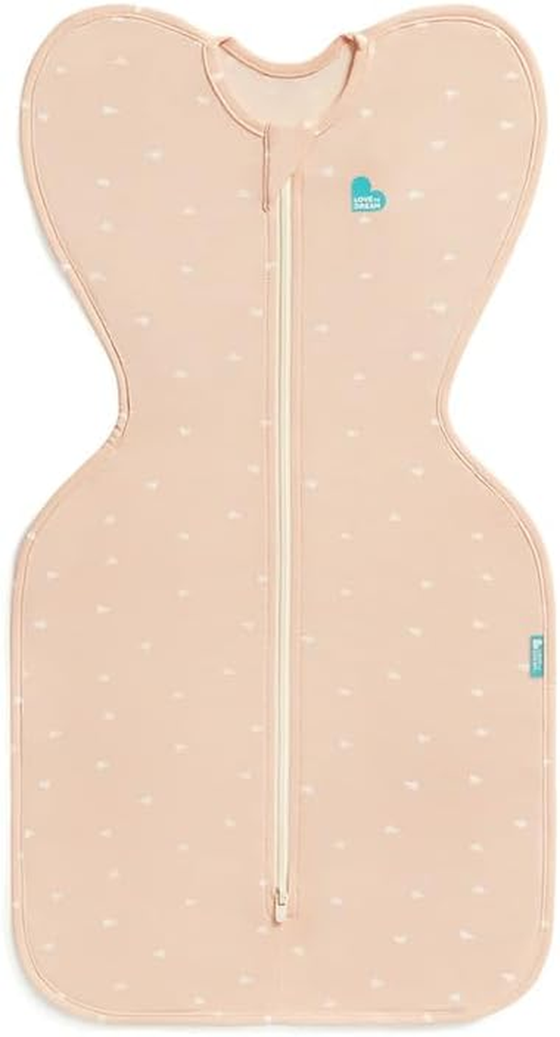 Love to Dream Swaddle up Bamboo LITE, Arms up Position, Soft and Sustainable Bamboo Fabric - Versatile - Wearable Blanket - 0.2 TOG - (24-27&deg;C) Ideal for Warm Weather (Heart Blush, Small, 3.5&ndash;6Kg) image number 4