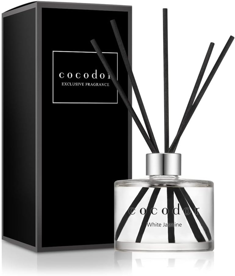 COCODOR Signature Reed Diffuser Set/White Jasmine / 200Ml /1 Pack/Home Fragrance Diffuser, Oil Scent Diffuser for Bathroom Shelf D&eacute;cor image number 4