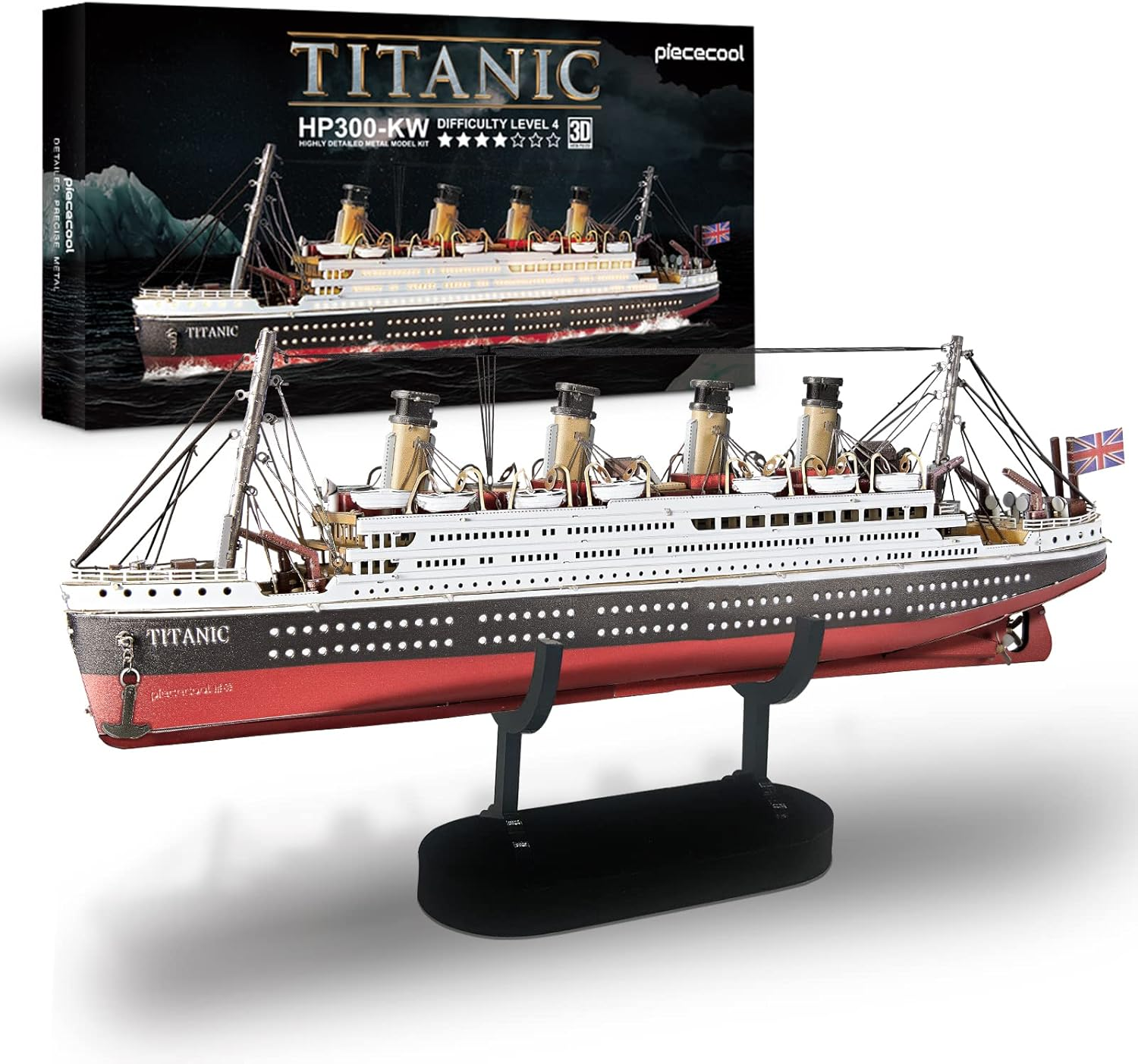 Piececool 3D Puzzles for Adults - Titanic Metal Ship Model Building Kits, Difficult Watercraft Cruise DIY Arts and Crafts Birthday Christams Gifts for Men Women Couples Desk Decor image number 1