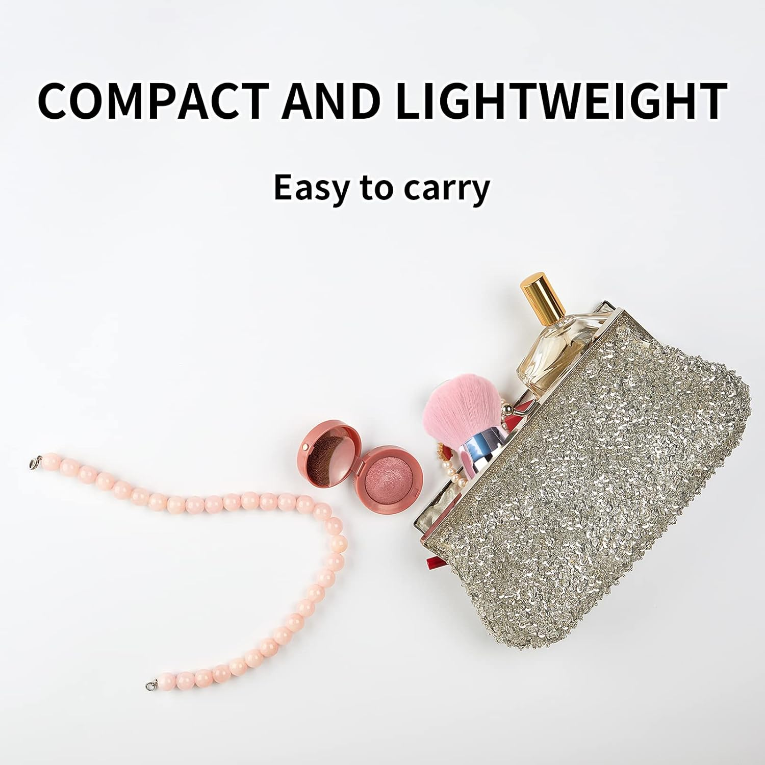 YAFIYGI Loose Powder Brush Large Pink Powder Foundation Brush Flat Arched Perfect for Blending Liquid,Concealer, Powder,Buffing and Flawless Cream image number 3