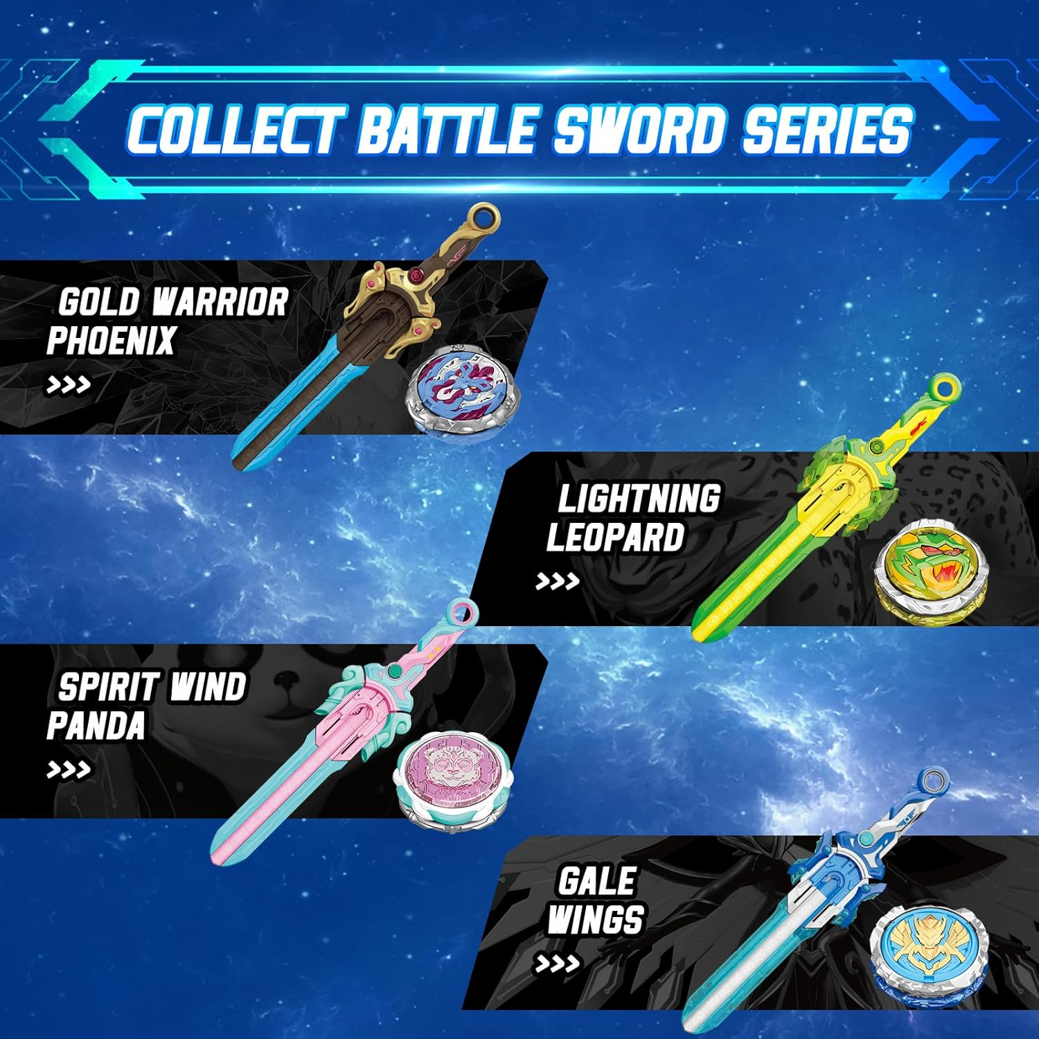 Infinity Nado Spinning Top for Children Metal Toy Boys, Battle Tops Spinning Top Launcher Toy Boys, Spinning Tops Boys from 5 6 7 8 9 10 11 12 Years, Power Pack Gale Wings image number 4