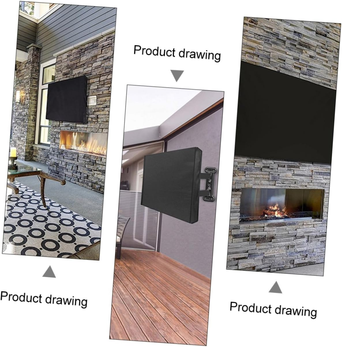 OSALADI Tv Screen Protector Outdoor Cover for Lcd Television Durable Dust and Weather Resistant Shield for Year Protection against Rain Sunlight and Animals