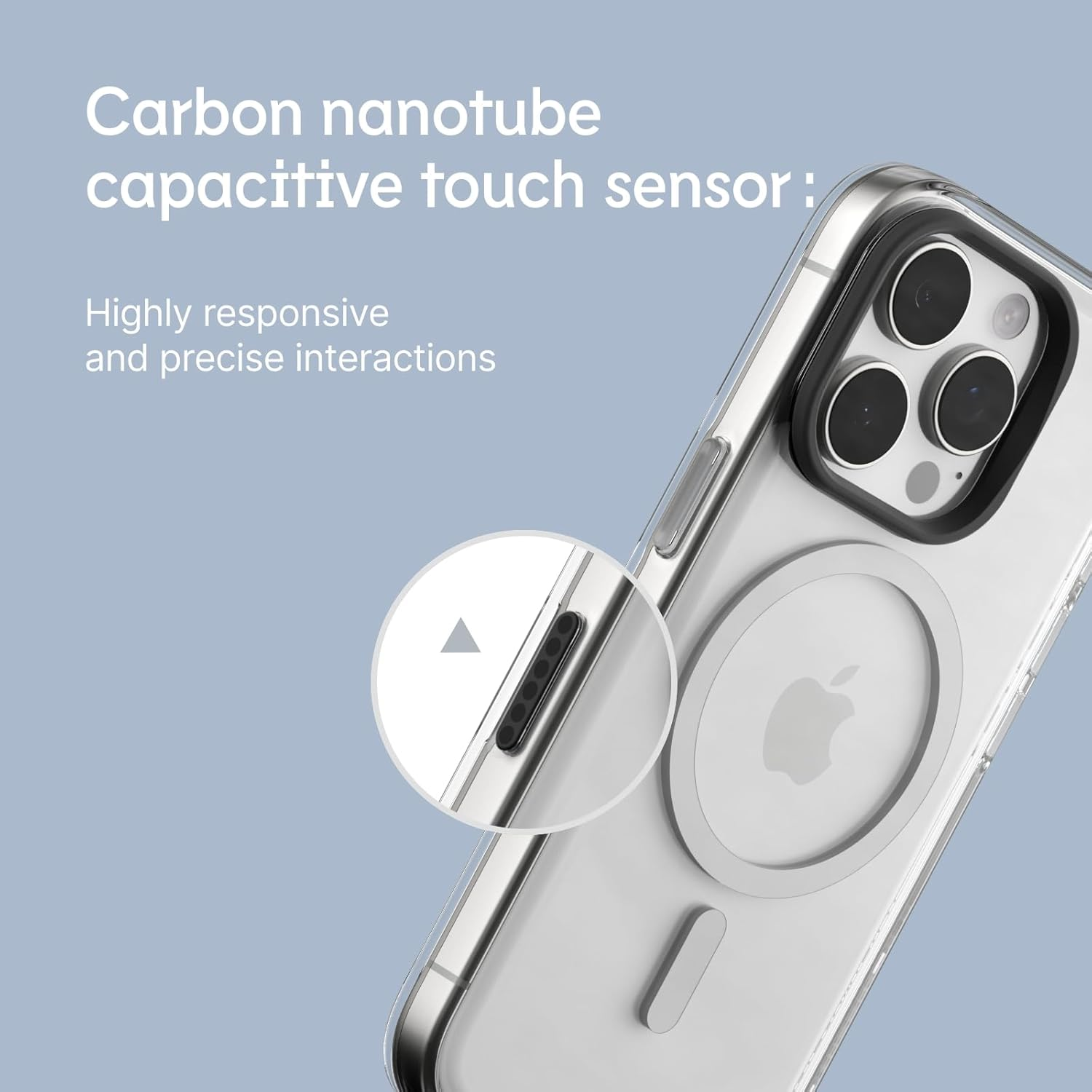 Rhinoshield Clear Case with Camera Control Capture Button Compatible with Magsafe for Iphone 16 | Superior Magnetic, Advanced Yellowing Resistance, Protective Phone Case - Black Camera Ring